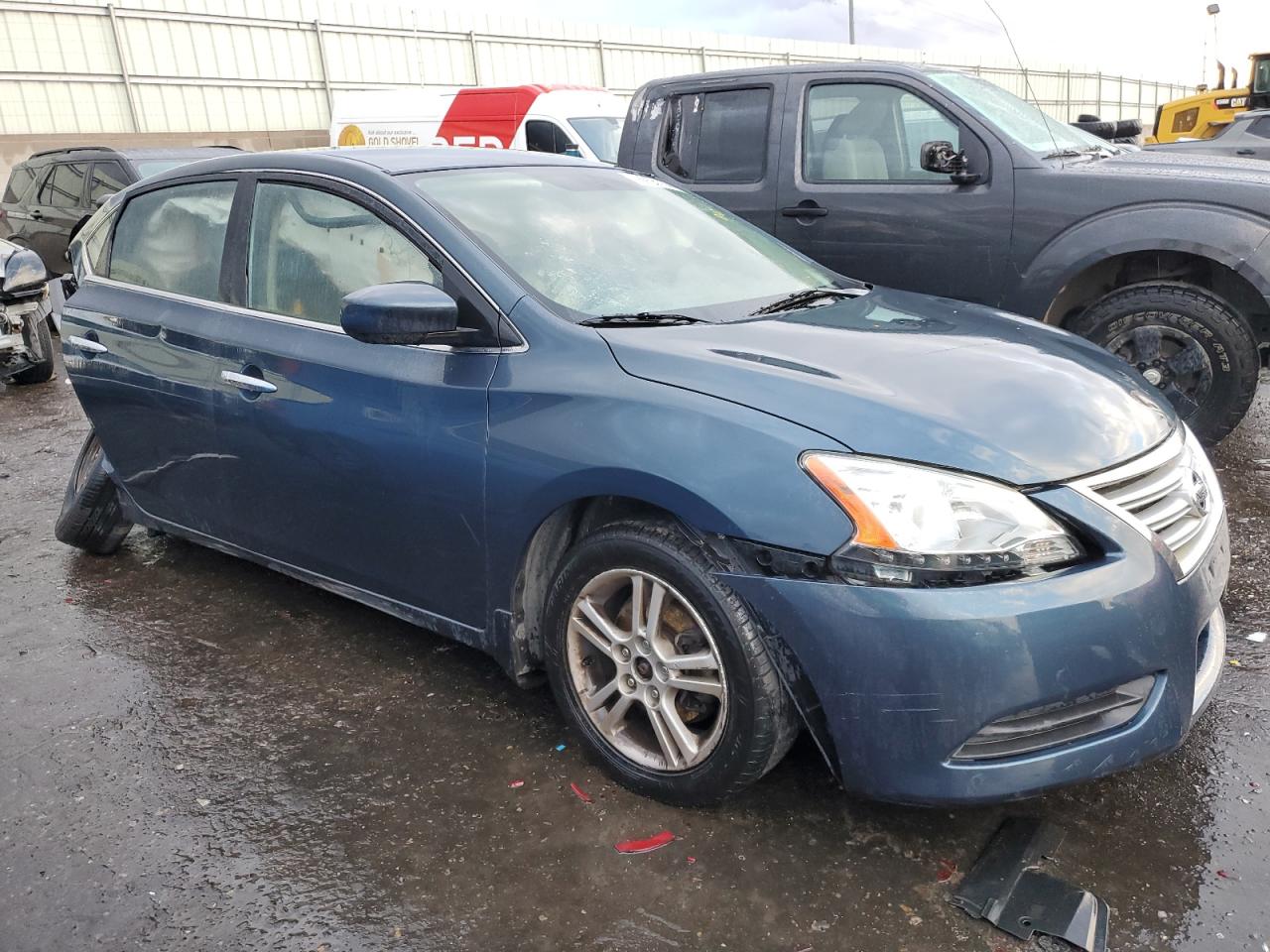 2014 Nissan Sentra S Blue vin: 1N4AB7AP3EN850496