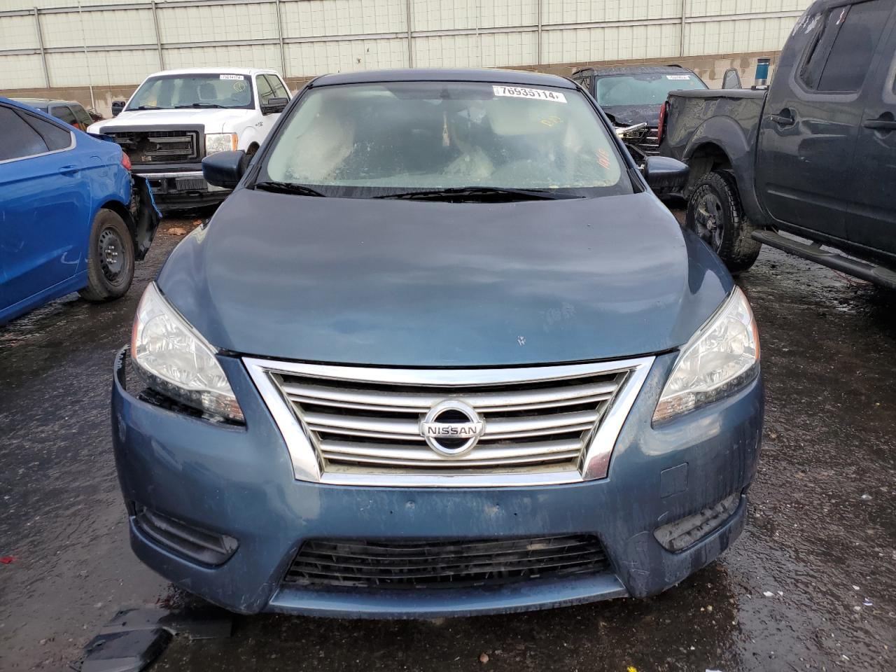 2014 Nissan Sentra S Blue vin: 1N4AB7AP3EN850496