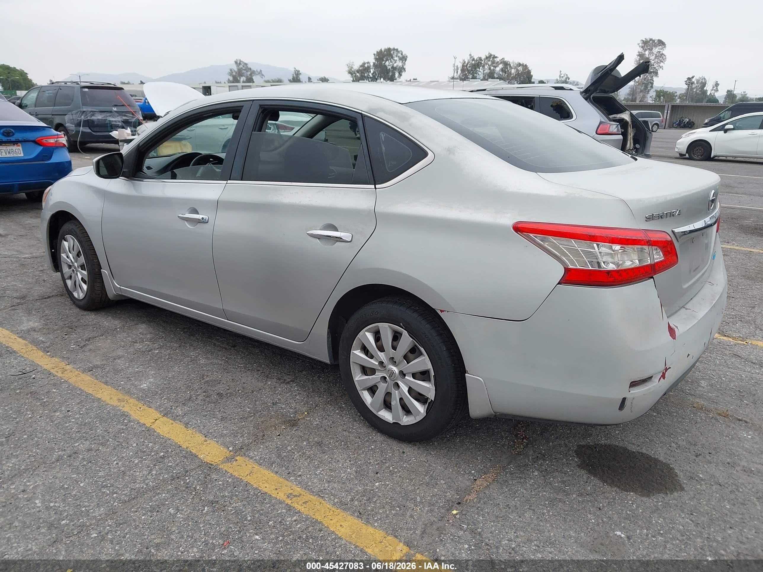 2014 Nissan Sentra Fe+ S/fe+ Sv/s/sl/sr/sv Gray vin: 1N4AB7AP3EN852104