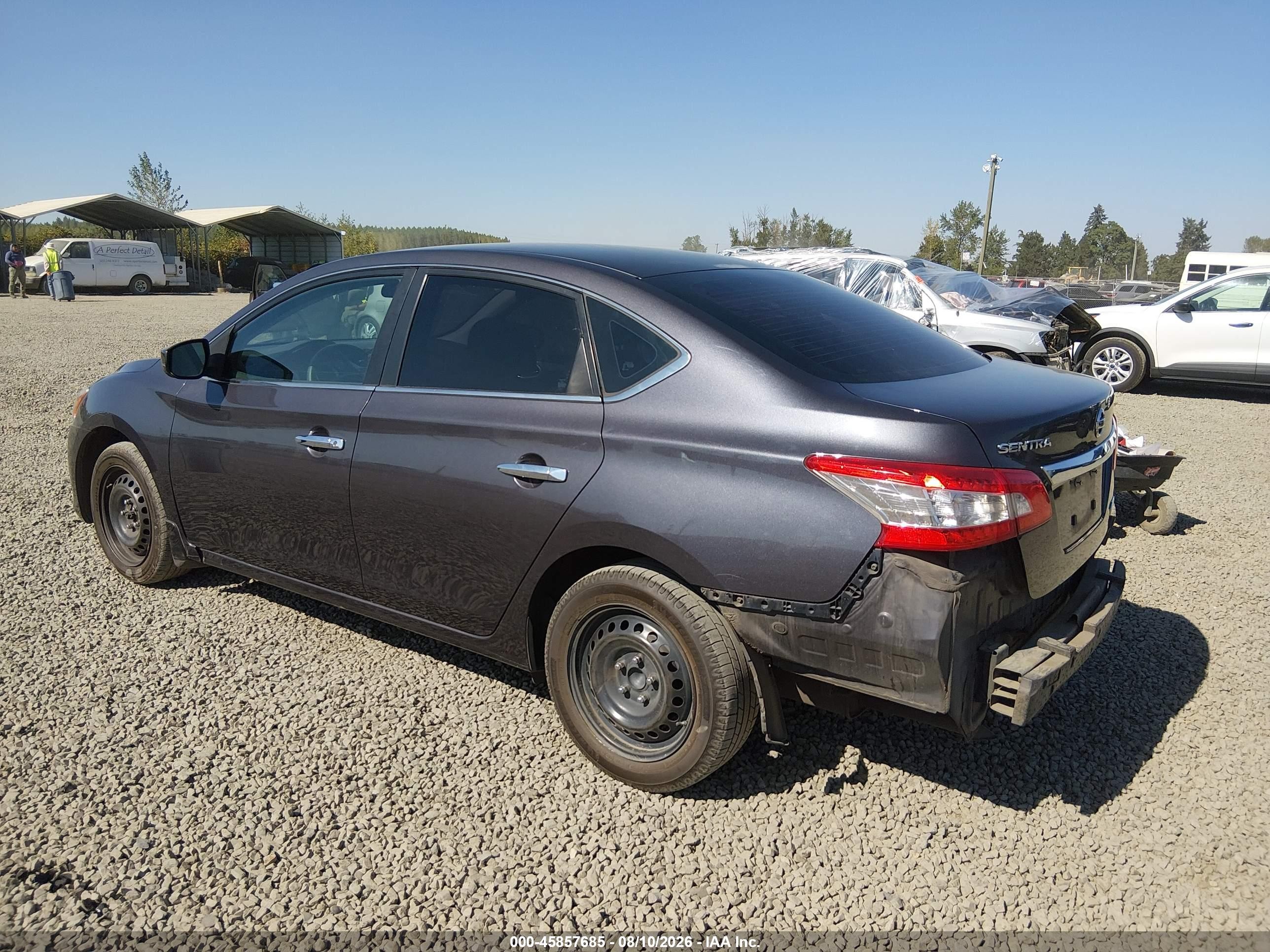 2014 Nissan Sentra Fe+ S/fe+ Sv/s/sl/sr/sv Gray vin: 1N4AB7AP3EN854094