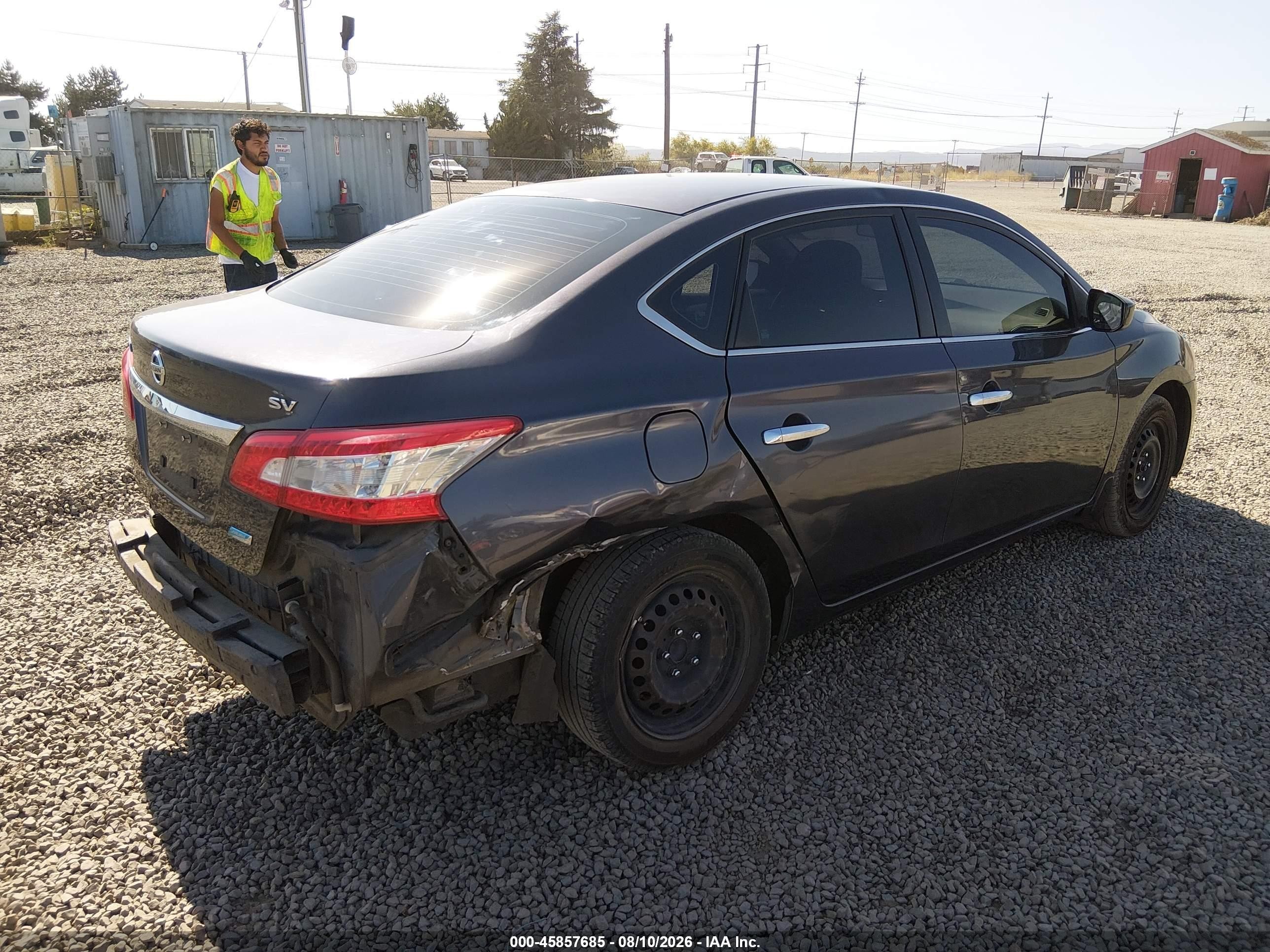2014 Nissan Sentra Fe+ S/fe+ Sv/s/sl/sr/sv Gray vin: 1N4AB7AP3EN854094