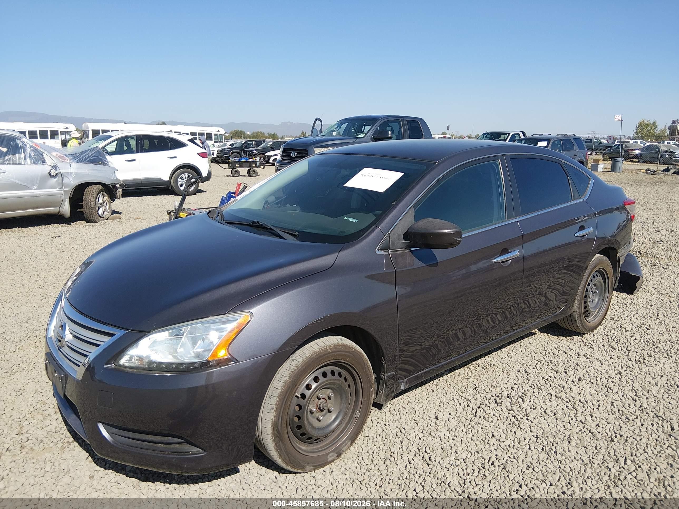 2014 Nissan Sentra Fe+ S/fe+ Sv/s/sl/sr/sv Gray vin: 1N4AB7AP3EN854094