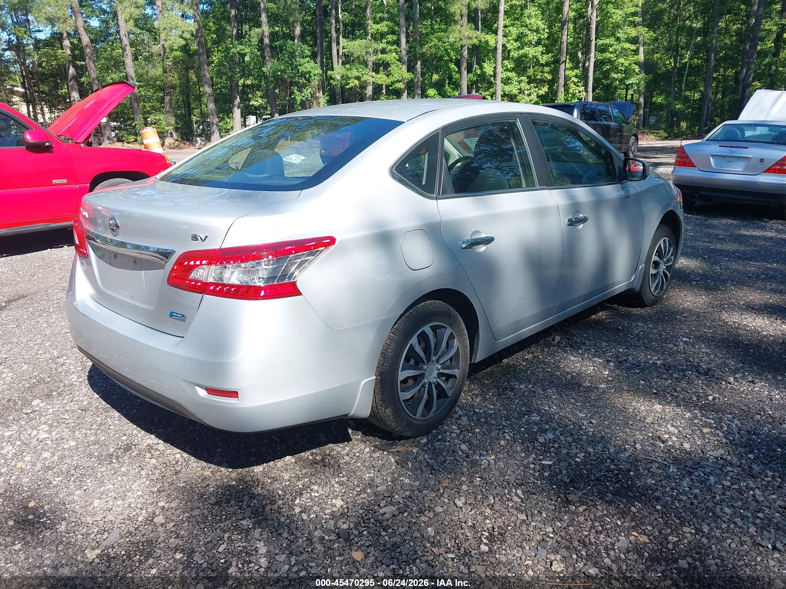 2014 Nissan Sentra Sv Silver vin: 1N4AB7AP3EN855908