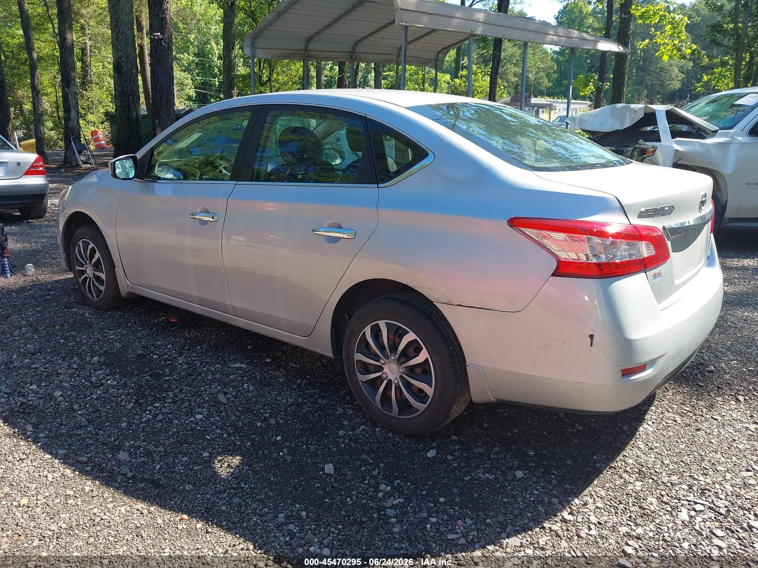 2014 Nissan Sentra Sv Silver vin: 1N4AB7AP3EN855908