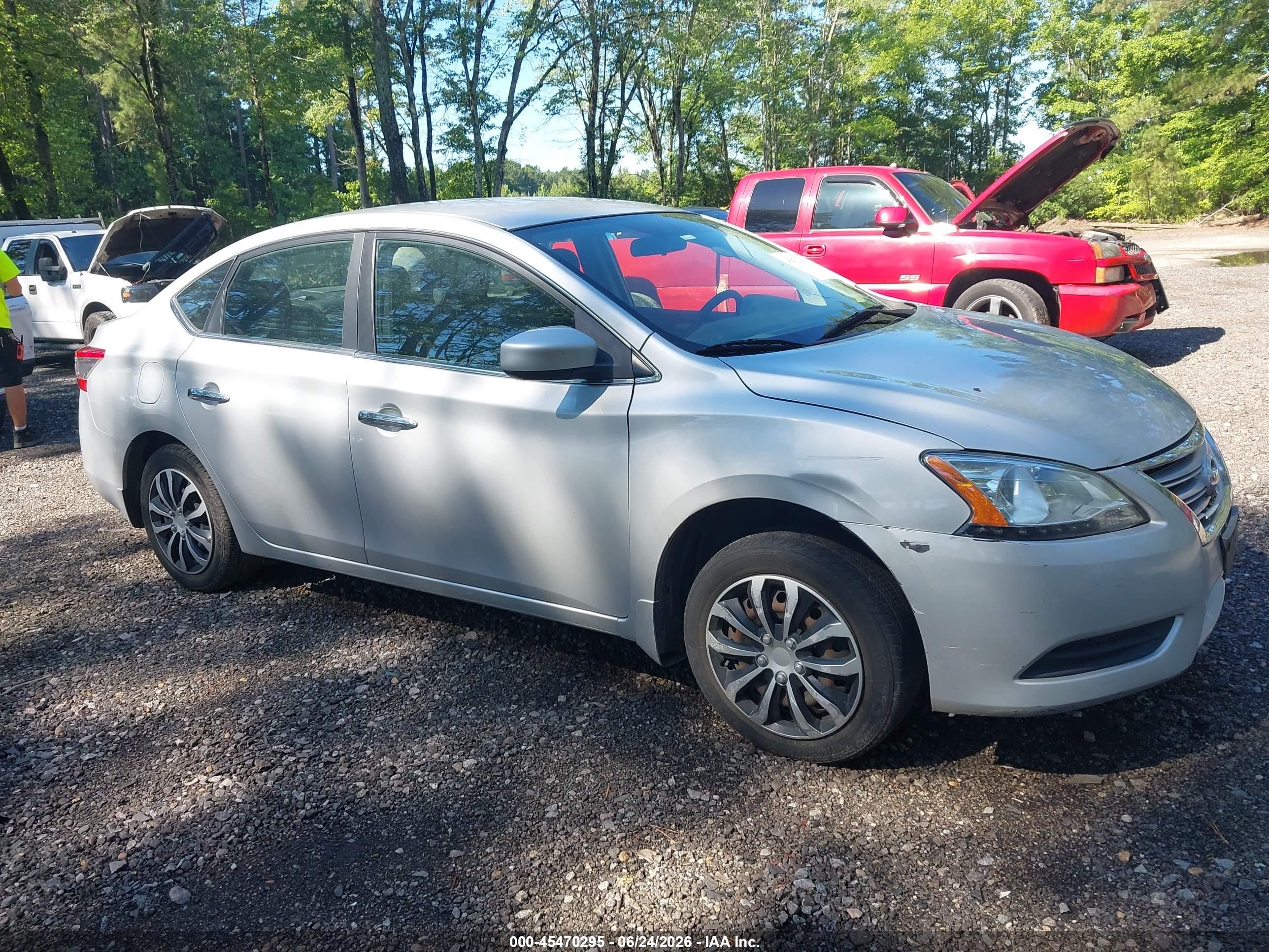 2014 Nissan Sentra Sv Silver vin: 1N4AB7AP3EN855908