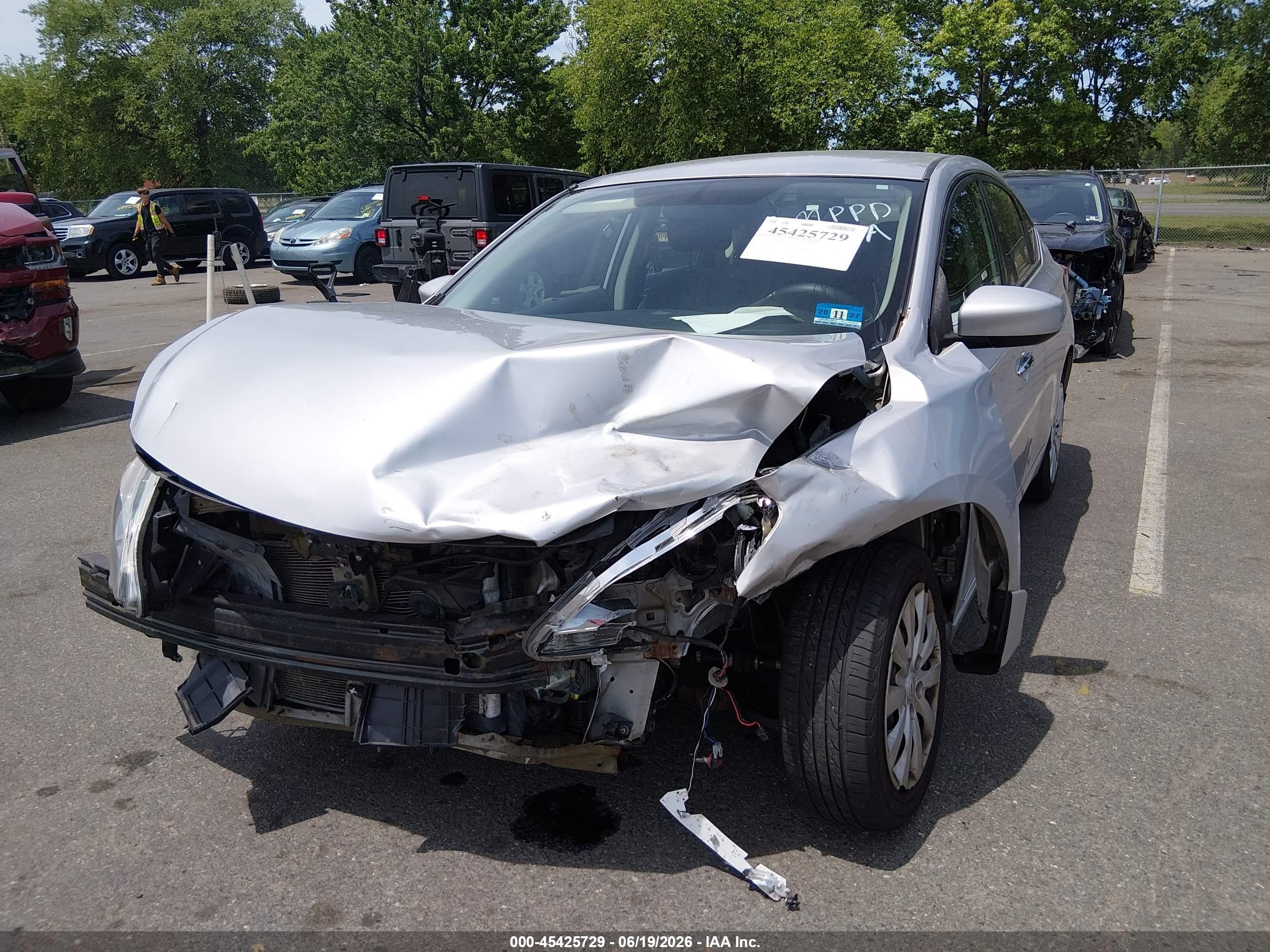 2013 Nissan Sentra Sv Серый vin: 1N4AB7AP8DN902848
