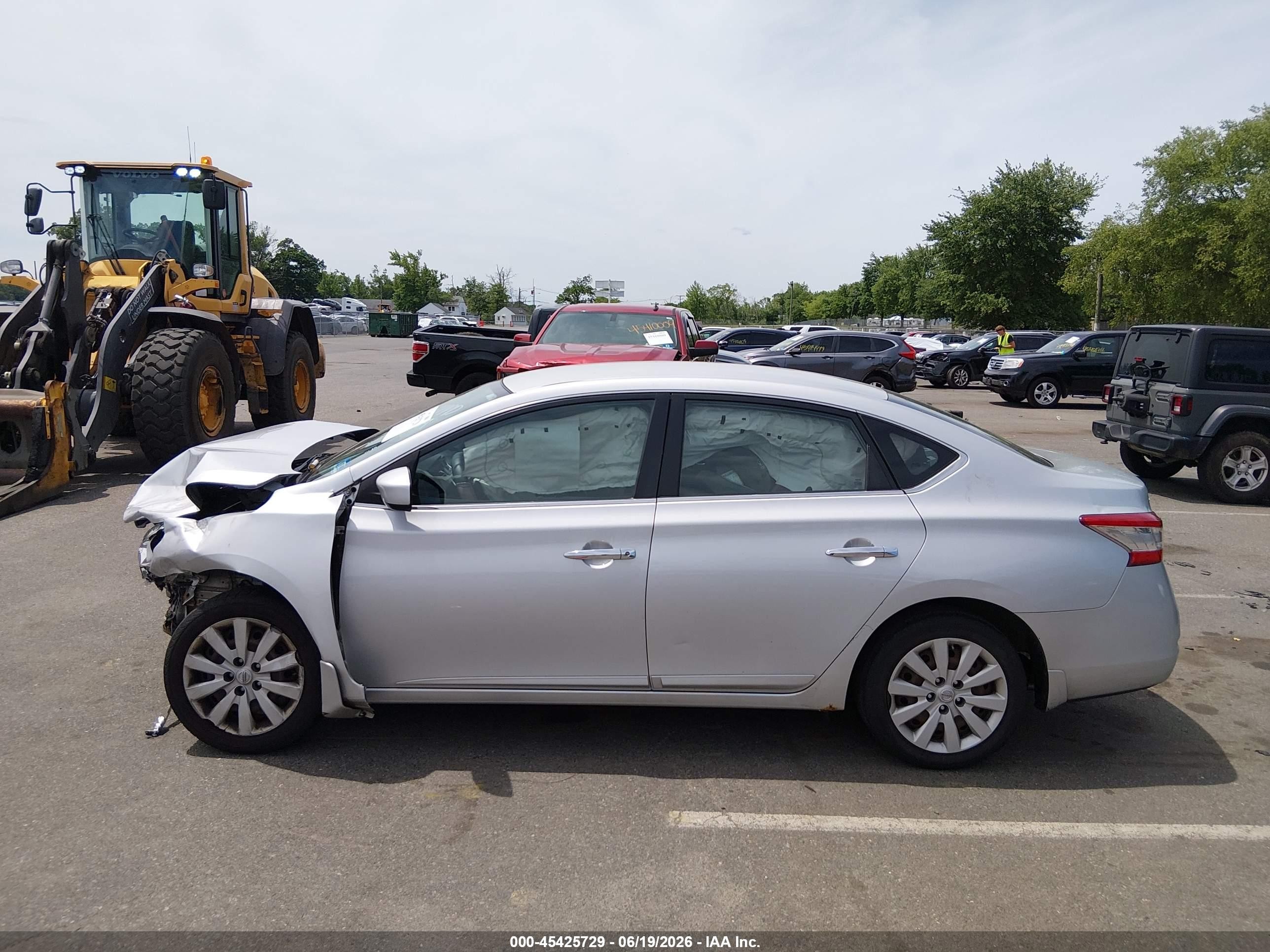 2013 Nissan Sentra Sv Серый vin: 1N4AB7AP8DN902848