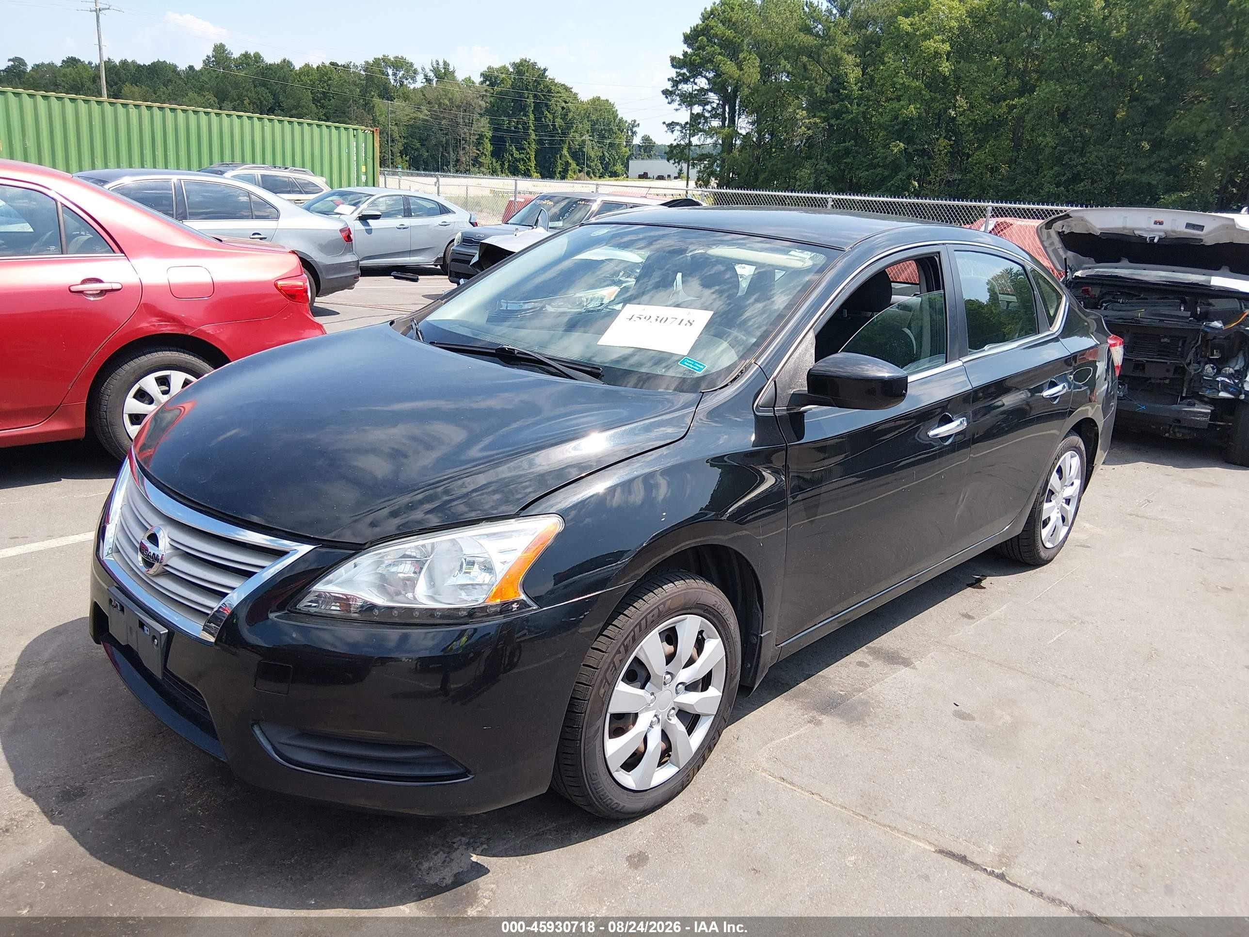2013 Nissan Sentra Sv Black vin: 1N4AB7AP8DN907595