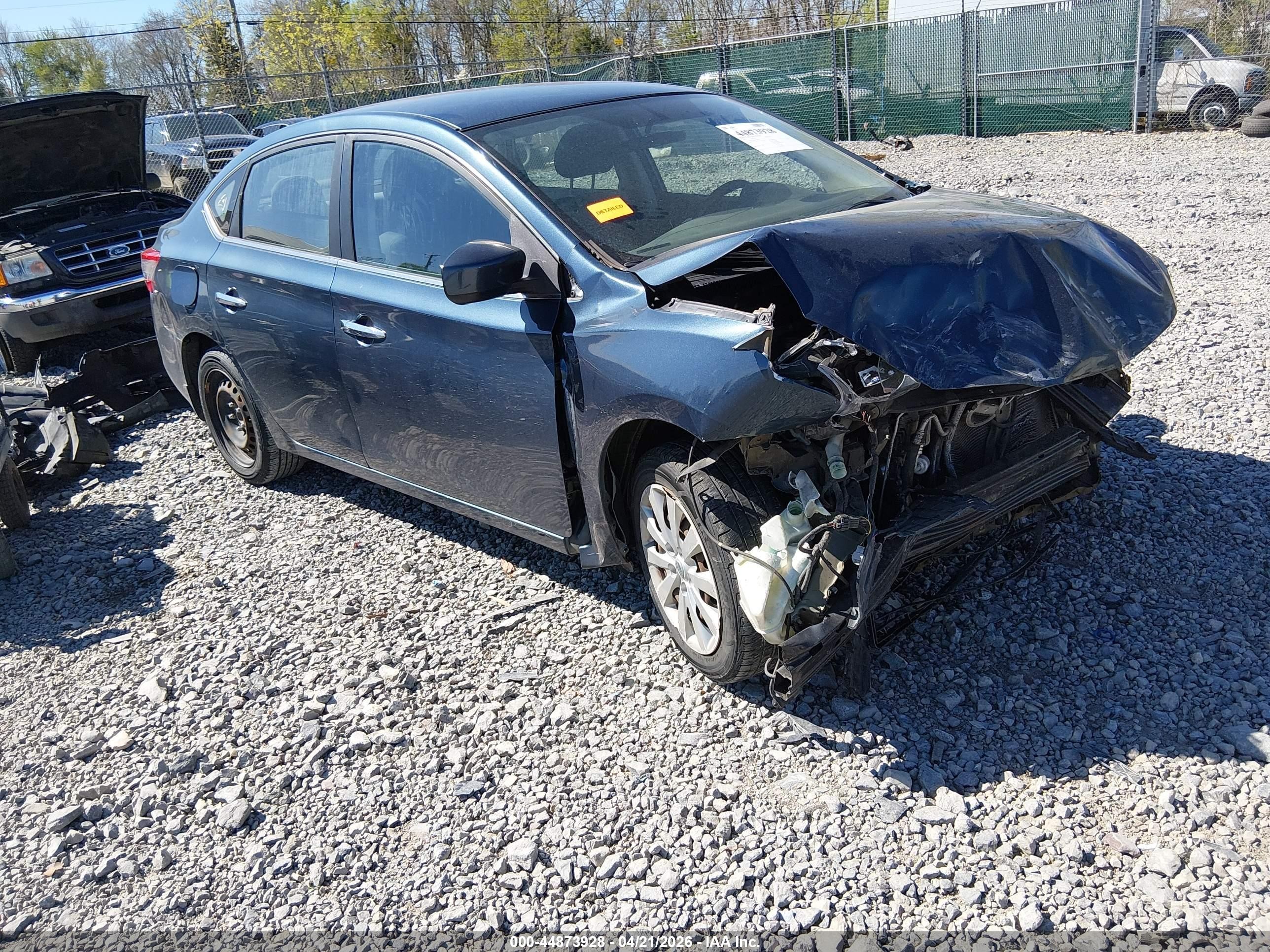 2013 Nissan Sentra Sv Синий vin: 1N4AB7AP8DN908035