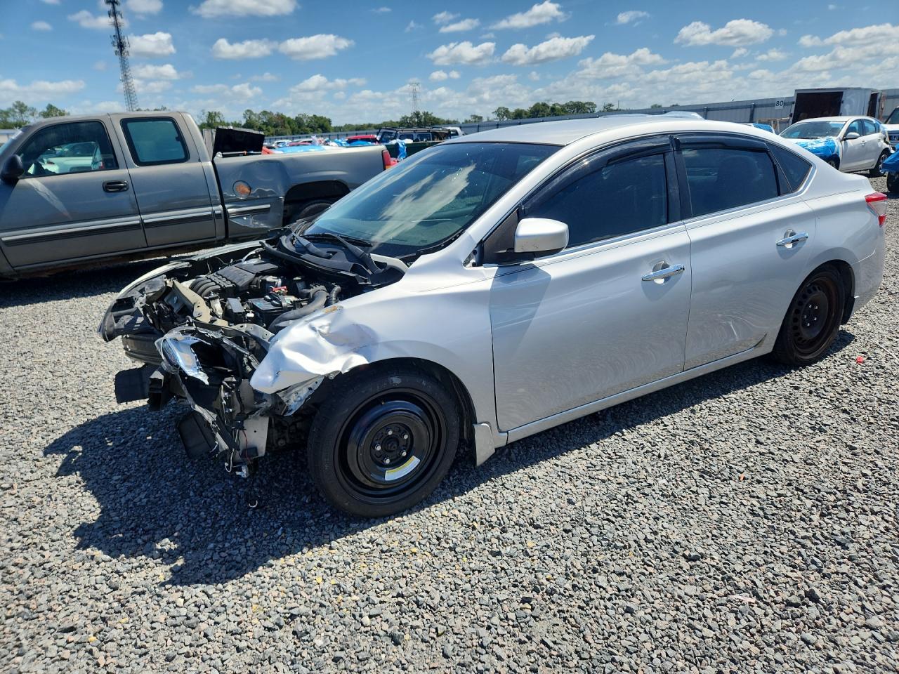 2013 Nissan Sentra S Silver vin: 1N4AB7AP8DN908505