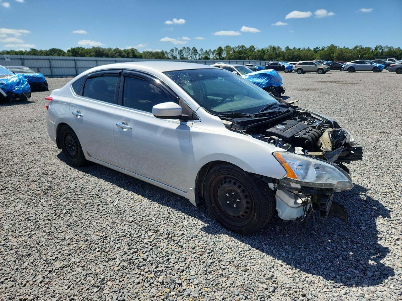 2013 Nissan Sentra S Silver vin: 1N4AB7AP8DN908505