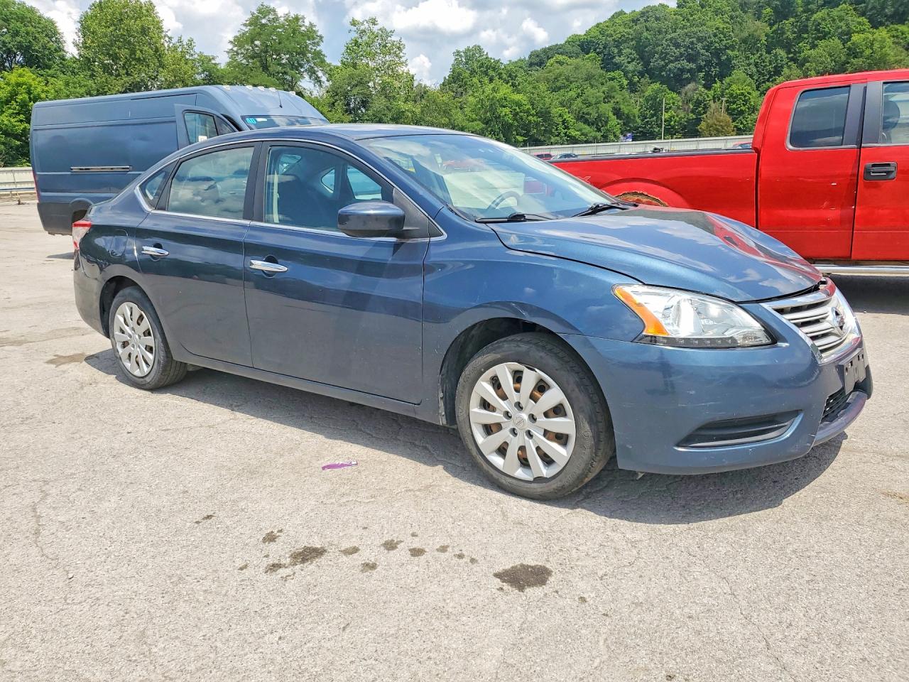 2013 Nissan Sentra Sv Blue vin: 1N4AB7AP8DN909623