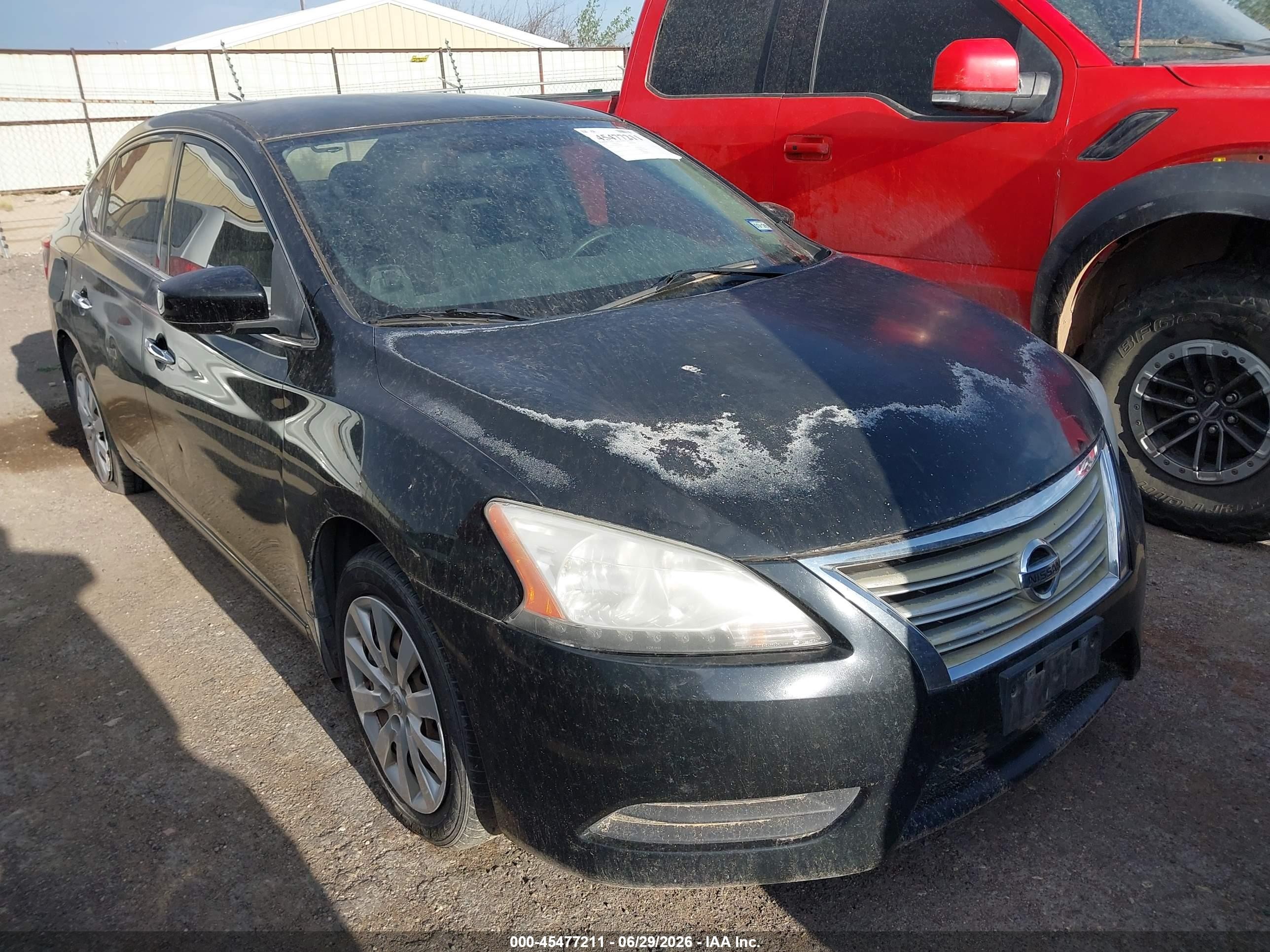 2014 Nissan Sentra Fe+ S/fe+ Sv/s/sl/sr/sv Black vin: 1N4AB7AP8EN853507
