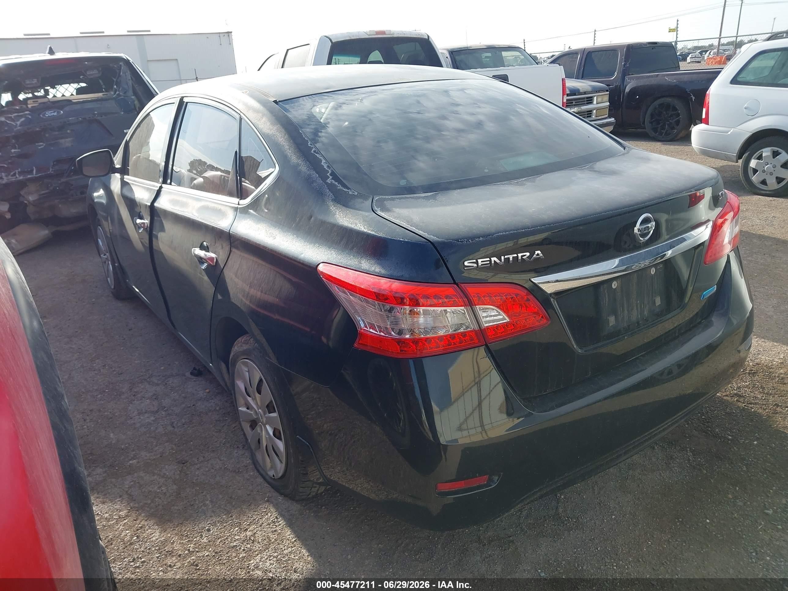 2014 Nissan Sentra Fe+ S/fe+ Sv/s/sl/sr/sv Черный vin: 1N4AB7AP8EN853507