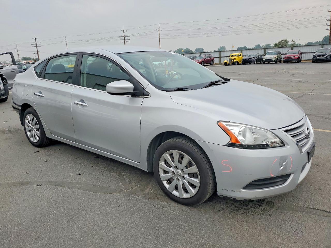 2014 Nissan Sentra S Silver vin: 1N4AB7AP8EN855743