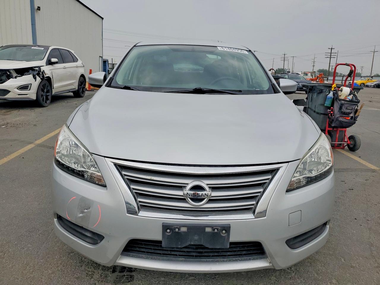 2014 Nissan Sentra S Silver vin: 1N4AB7AP8EN855743