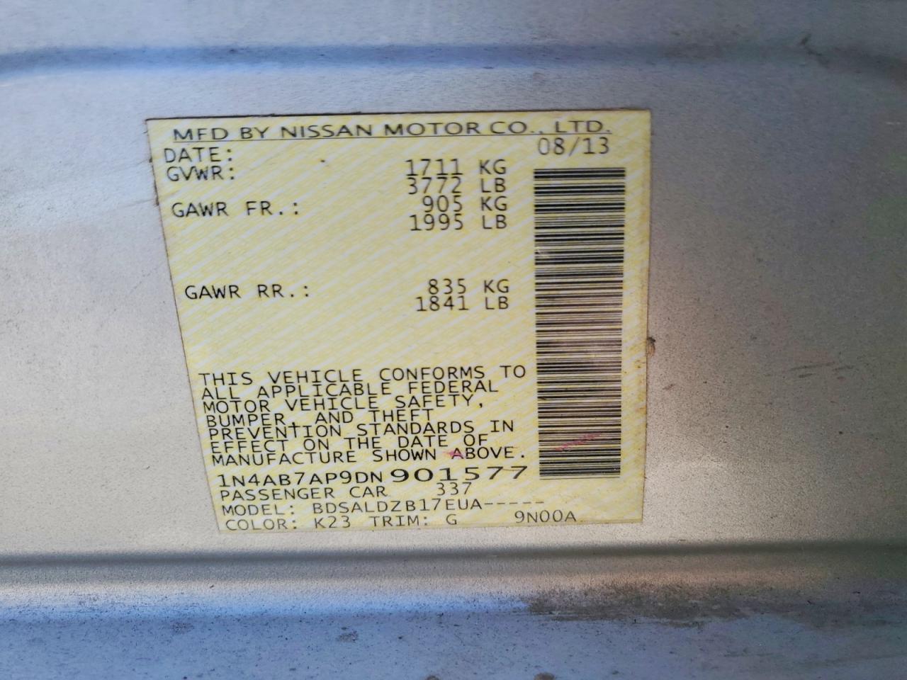 2013 Nissan Sentra Sv Серебряный vin: 1N4AB7AP9DN901577