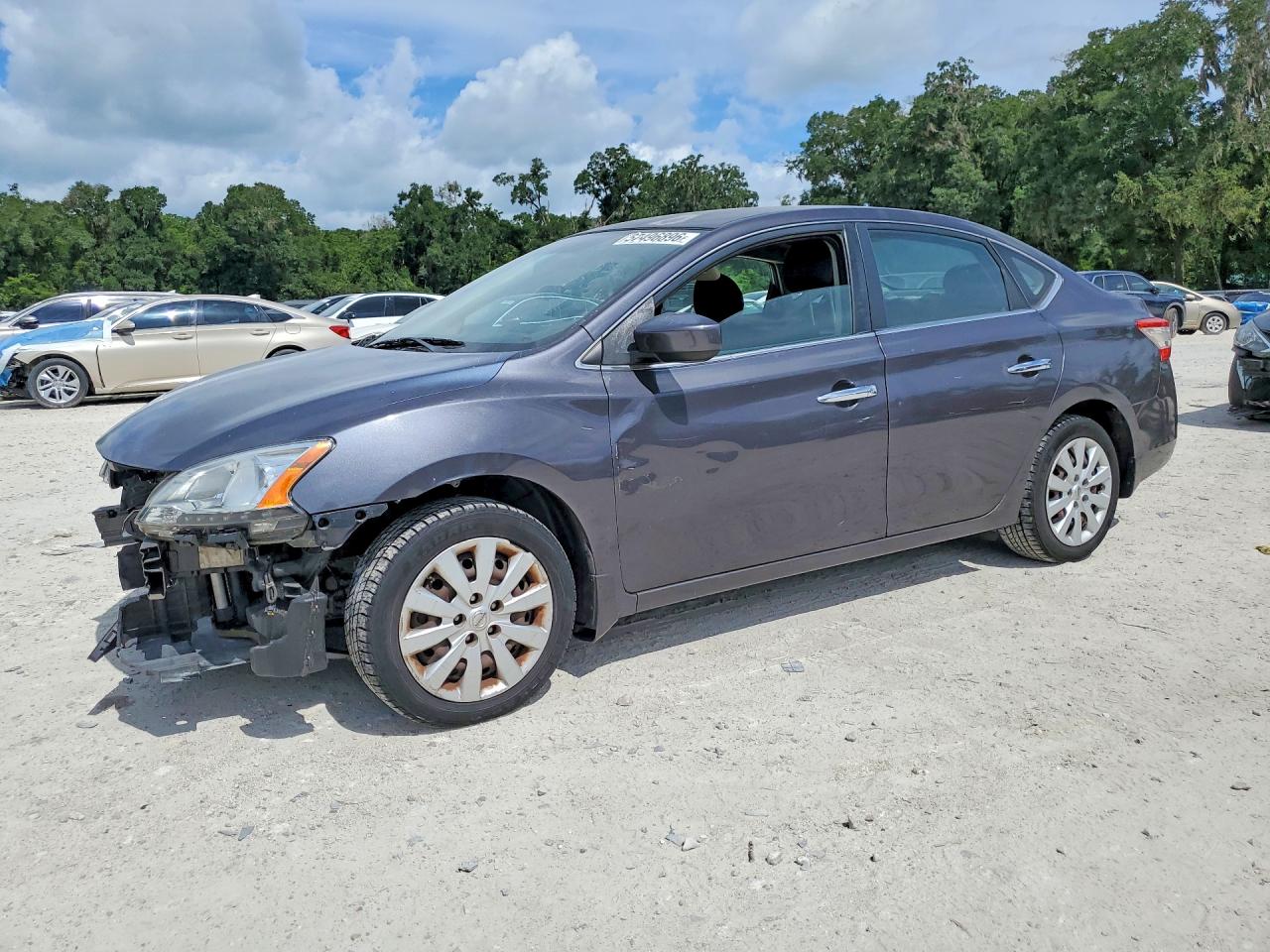2014 Nissan Sentra Sv Gray vin: 1N4AB7AP9EN852978