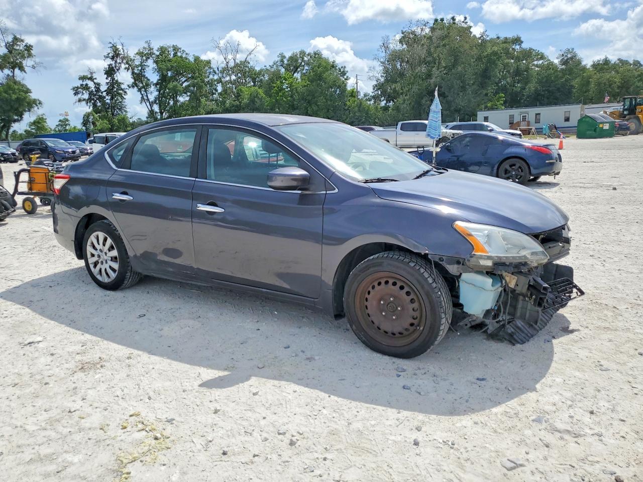 2014 Nissan Sentra Sv Gray vin: 1N4AB7AP9EN852978