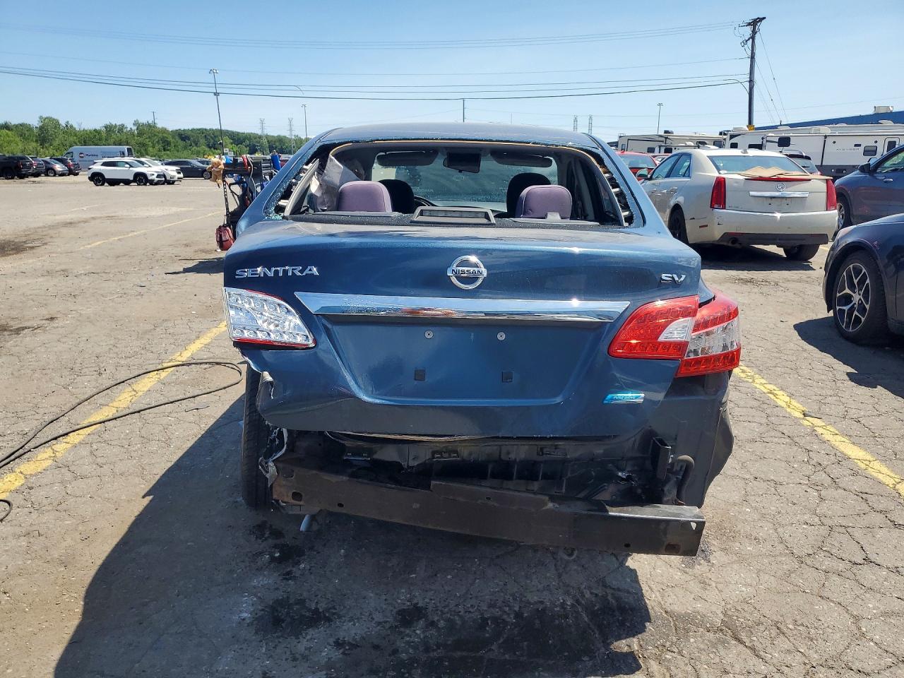 2013 Nissan Sentra S Blue vin: 1N4AB7APXDN901720