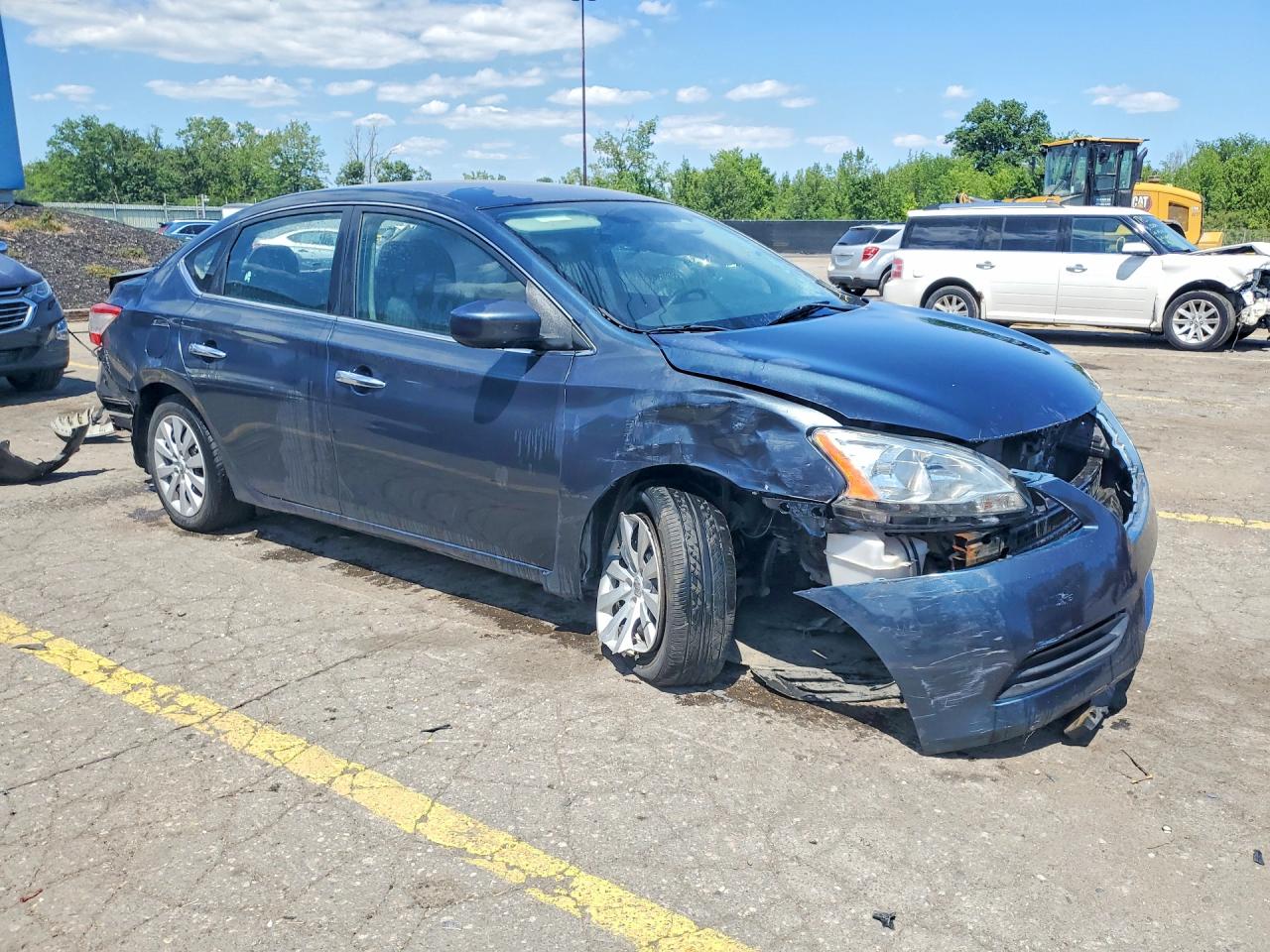 2013 Nissan Sentra S Blue vin: 1N4AB7APXDN901720