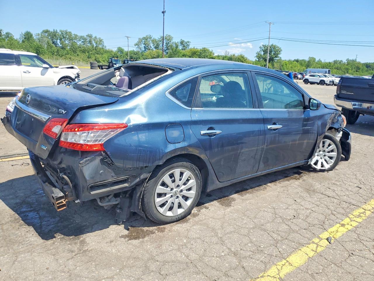 2013 Nissan Sentra S Blue vin: 1N4AB7APXDN901720
