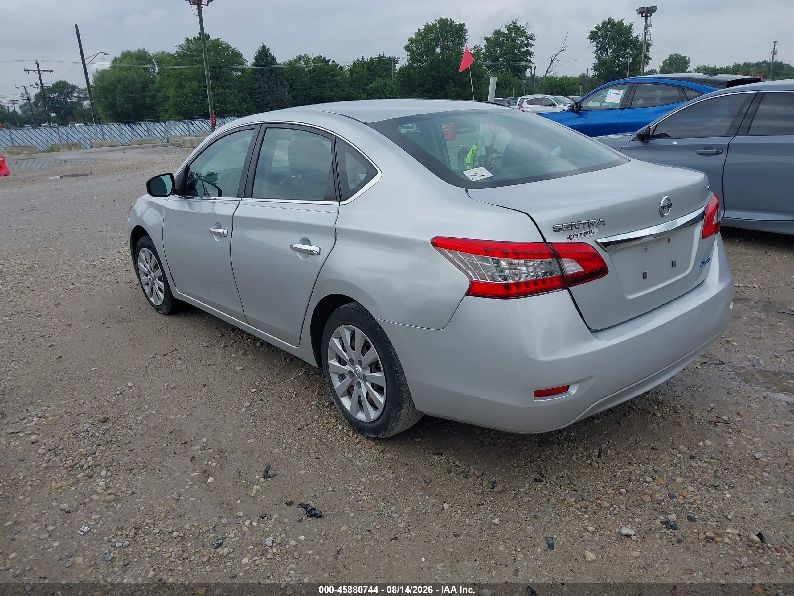 2013 Nissan Sentra Sv Серебряный vin: 1N4AB7APXDN904214