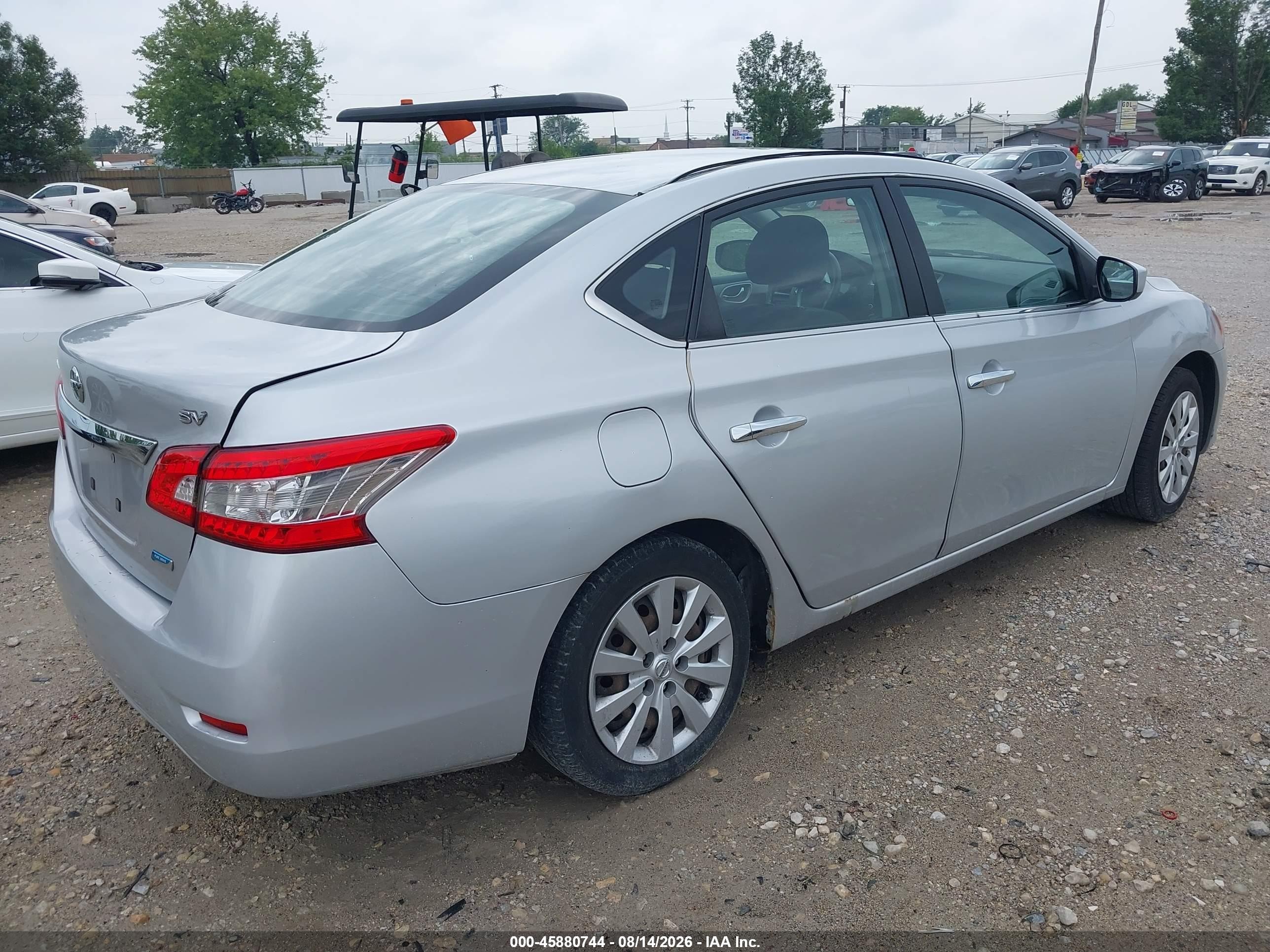 2013 Nissan Sentra Sv Серебряный vin: 1N4AB7APXDN904214