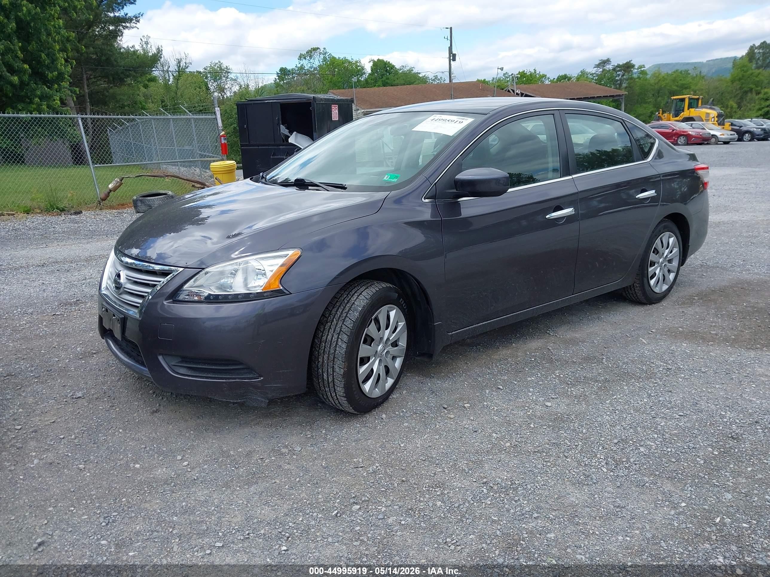 2014 Nissan Sentra Fe+ S/fe+ Sv/s/sl/sr/sv Gray vin: 1N4AB7APXEN854402