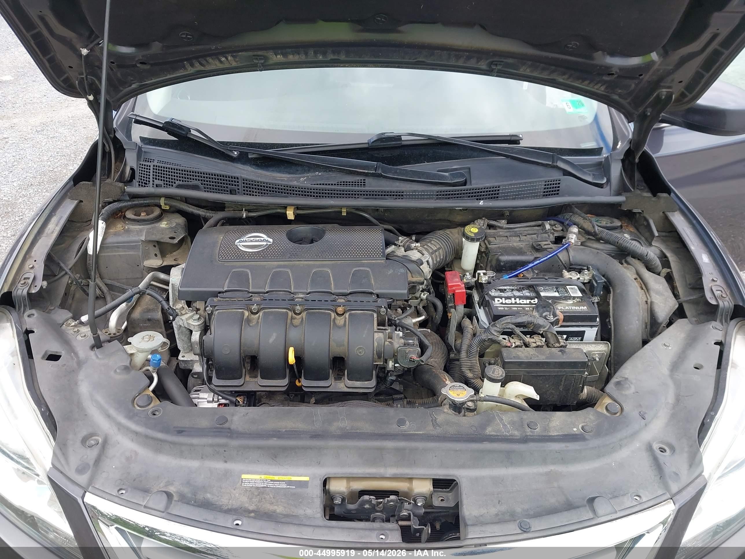 2014 Nissan Sentra Fe+ S/fe+ Sv/s/sl/sr/sv Gray vin: 1N4AB7APXEN854402