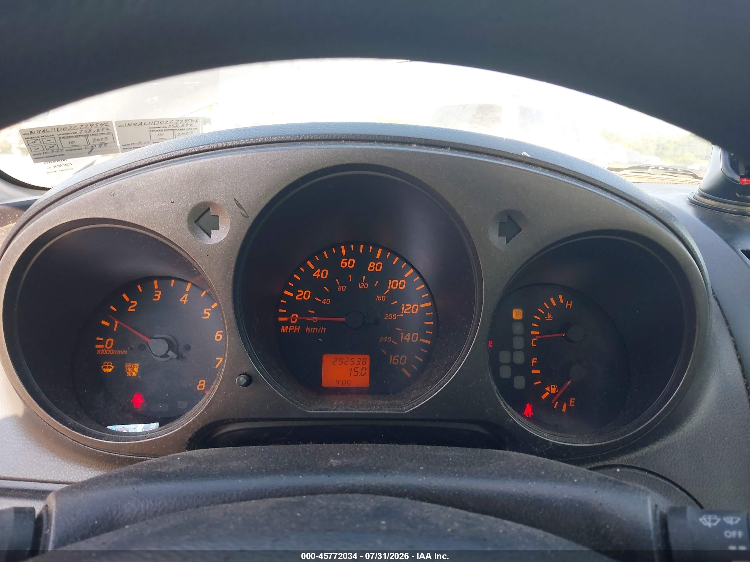2002 Nissan Altima 2.5 S Blue vin: 1N4AL11D02C229546