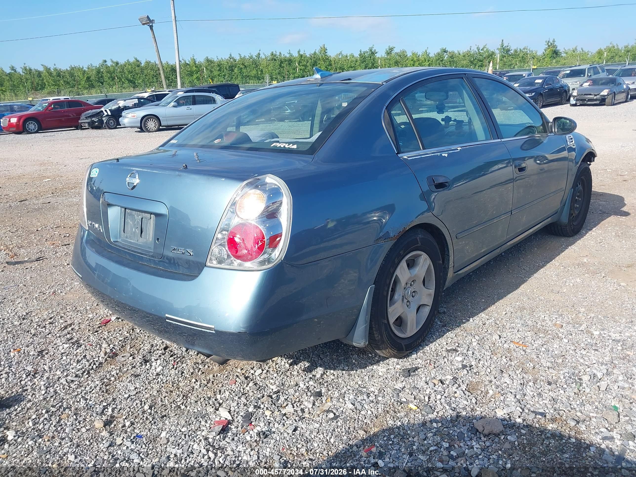 2002 Nissan Altima 2.5 S Blue vin: 1N4AL11D02C229546