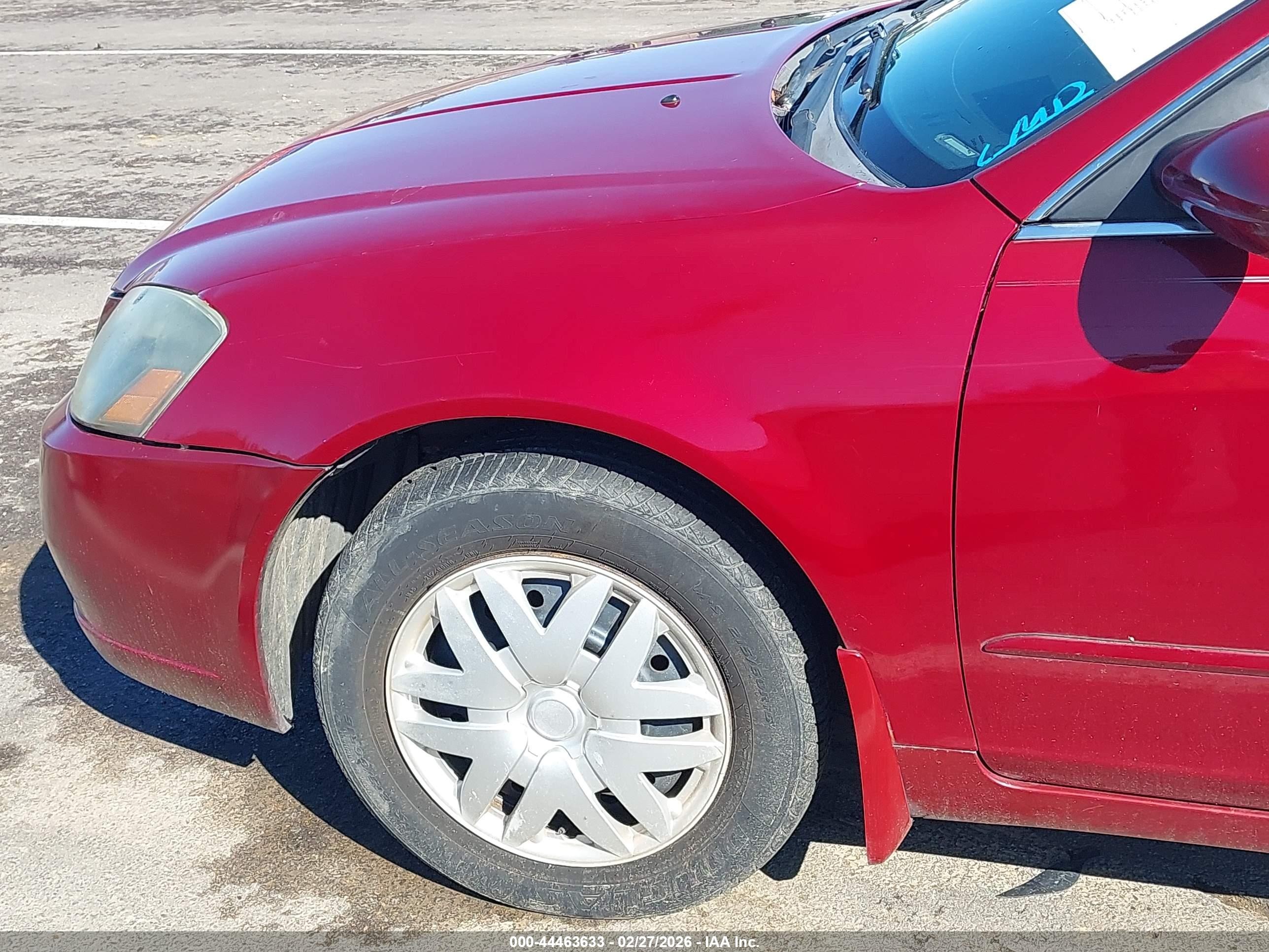 2006 Nissan Altima 2.5 S Burgundy vin: 1N4AL11D06C214714
