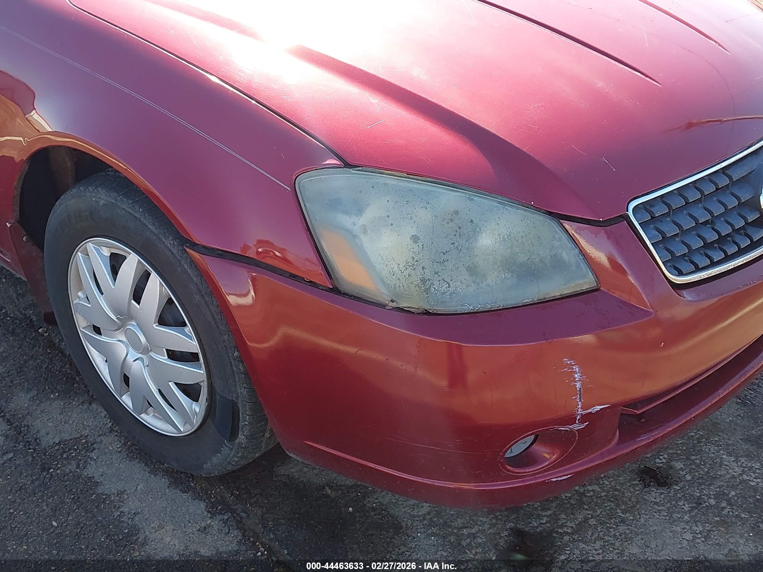 2006 Nissan Altima 2.5 S Burgundy vin: 1N4AL11D06C214714