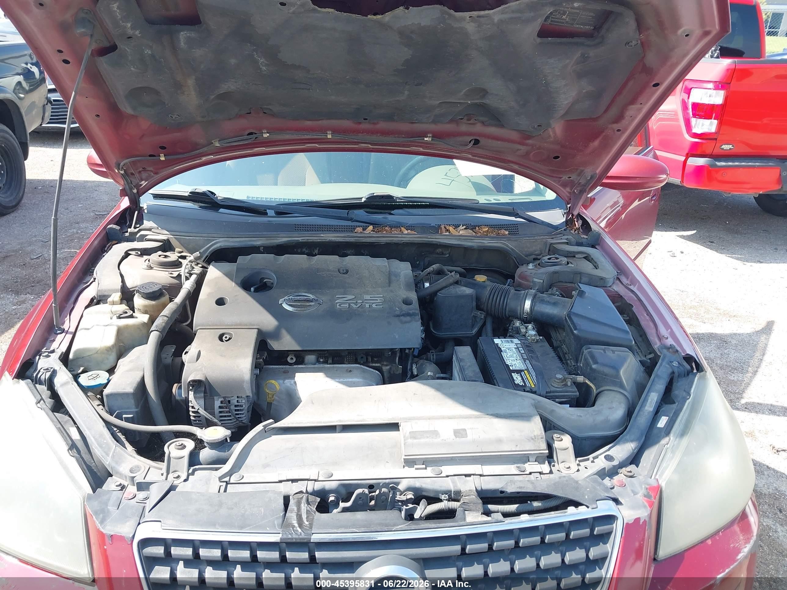 2006 Nissan Altima 2.5 S Maroon vin: 1N4AL11D06N316017