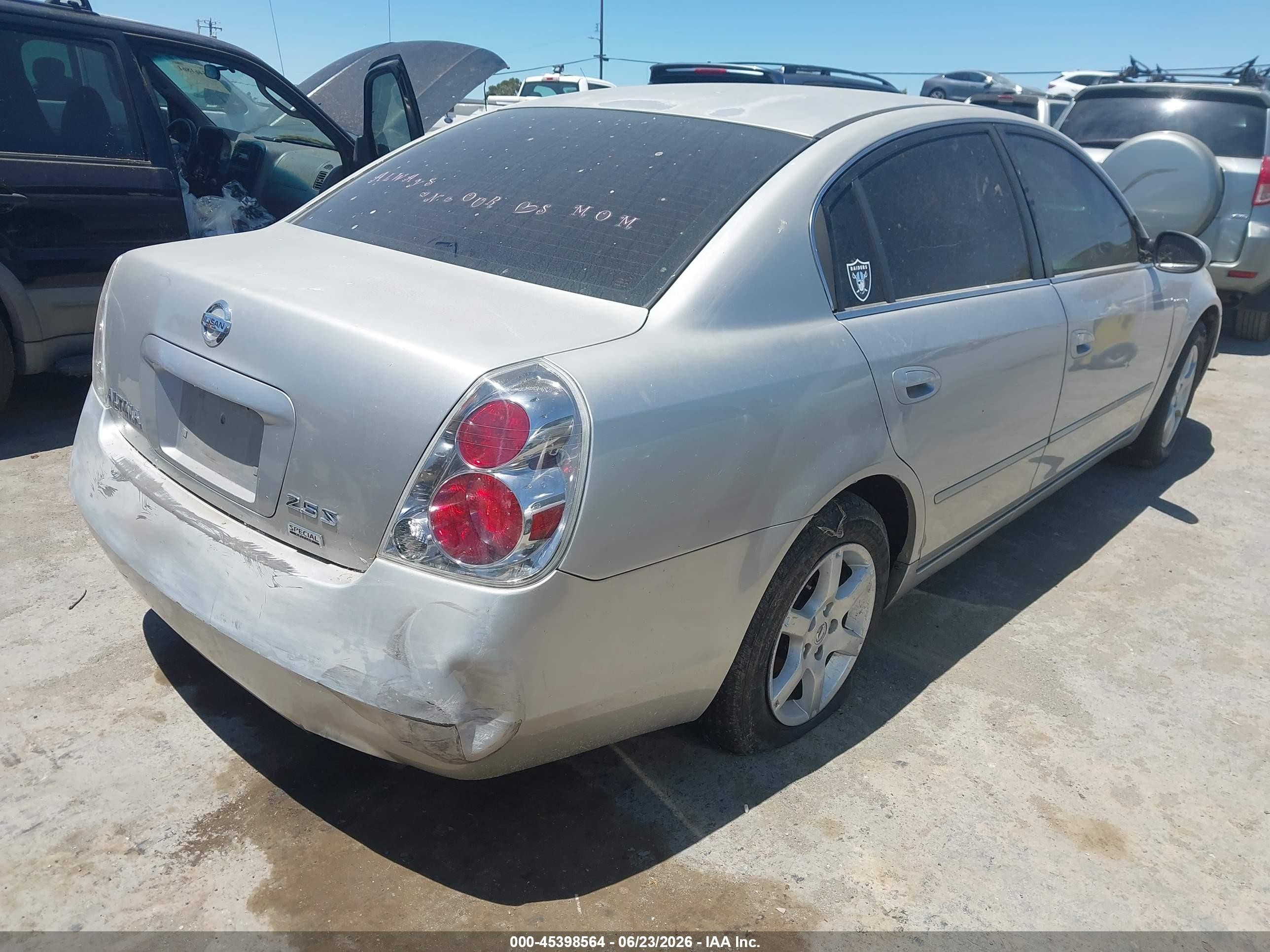 2006 Nissan Altima 2.5 S Silver vin: 1N4AL11D06N348241