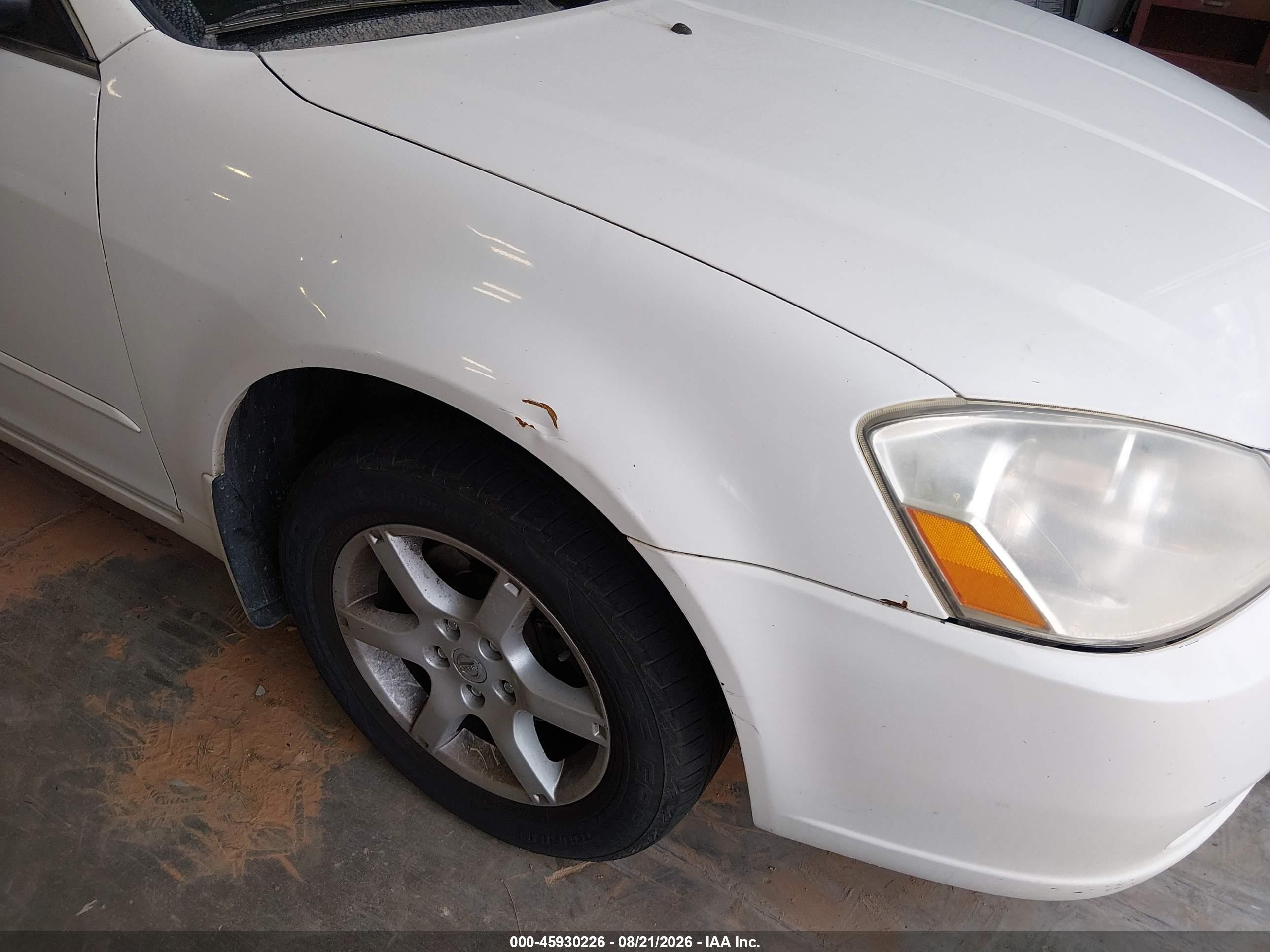 2006 Nissan Altima 2.5 S White vin: 1N4AL11D06N429546