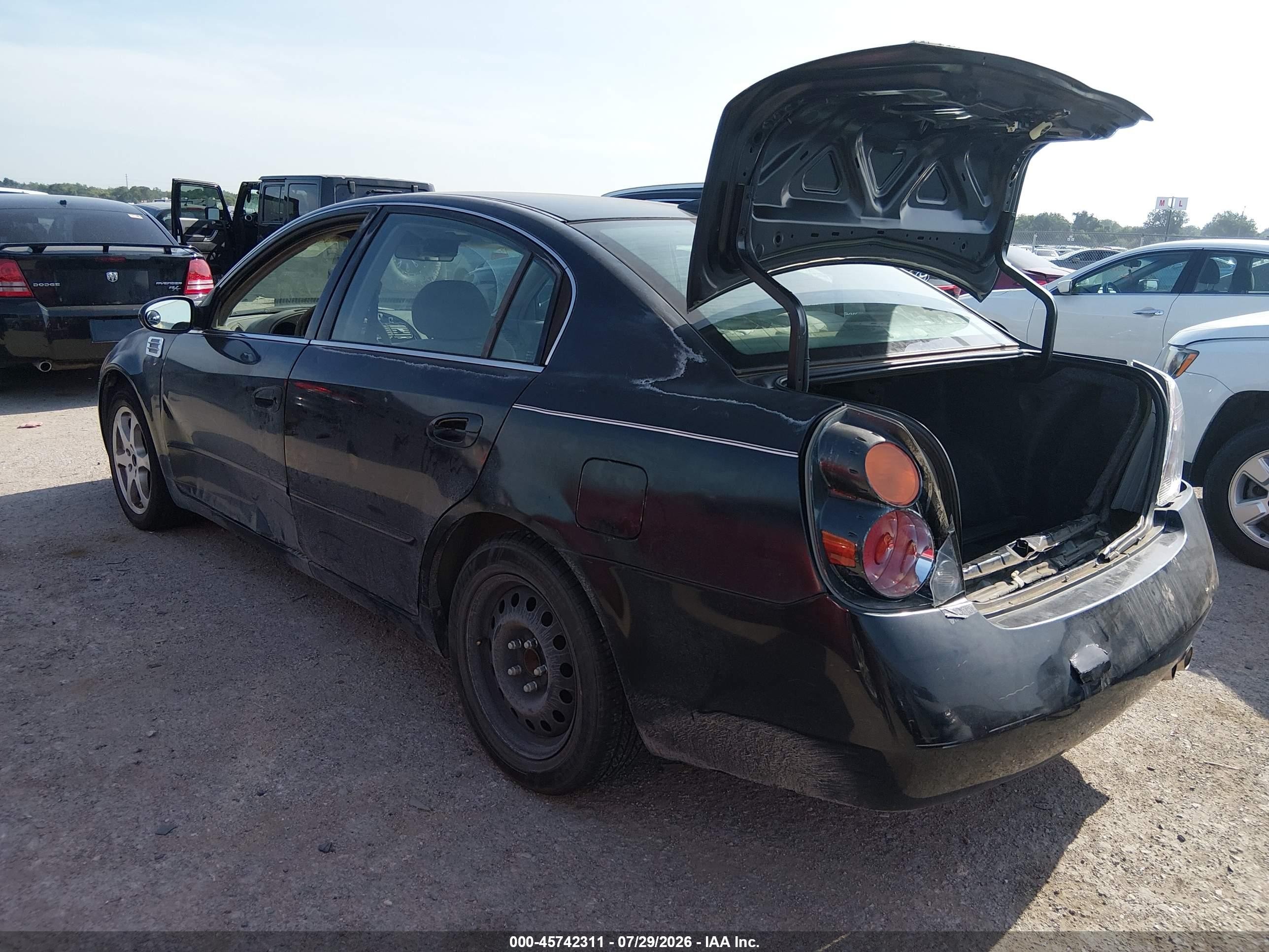2003 Nissan Altima 2.5 S Black vin: 1N4AL11D13C168760