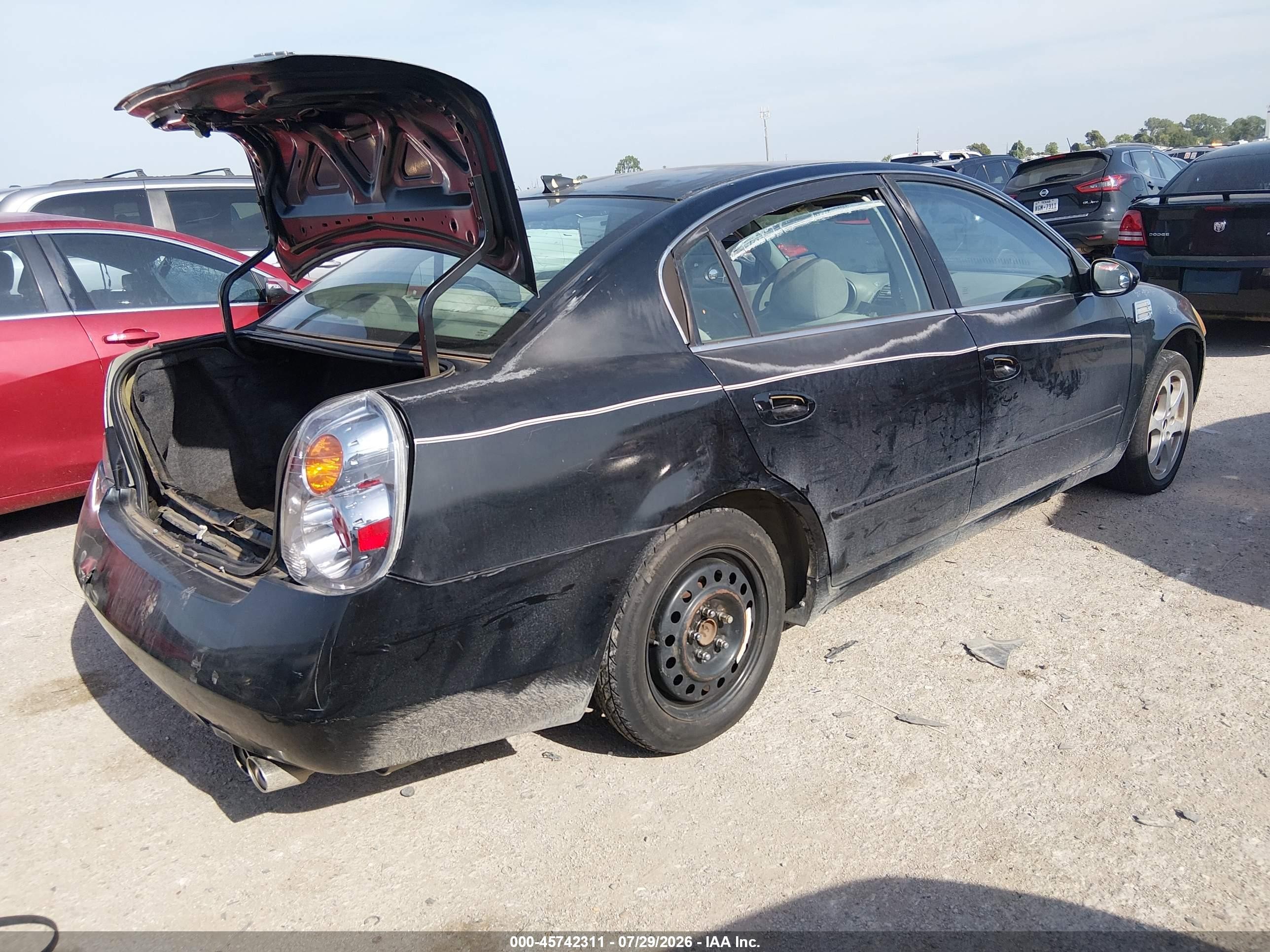 2003 Nissan Altima 2.5 S Black vin: 1N4AL11D13C168760