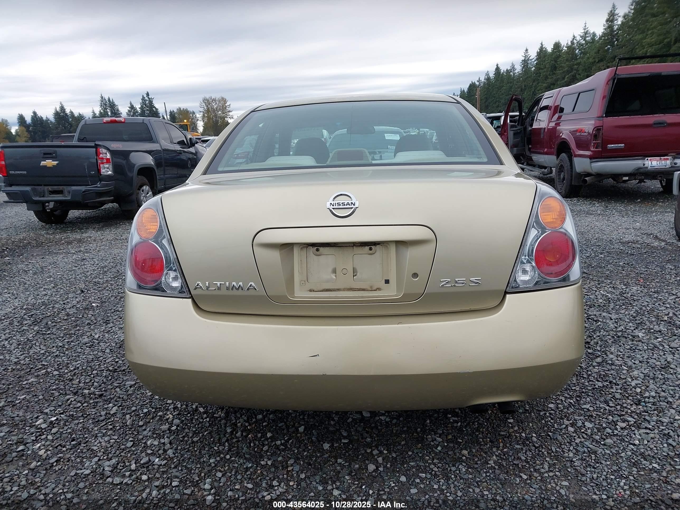 2003 Nissan Altima 2.5 S Gold vin: 1N4AL11D13C306085