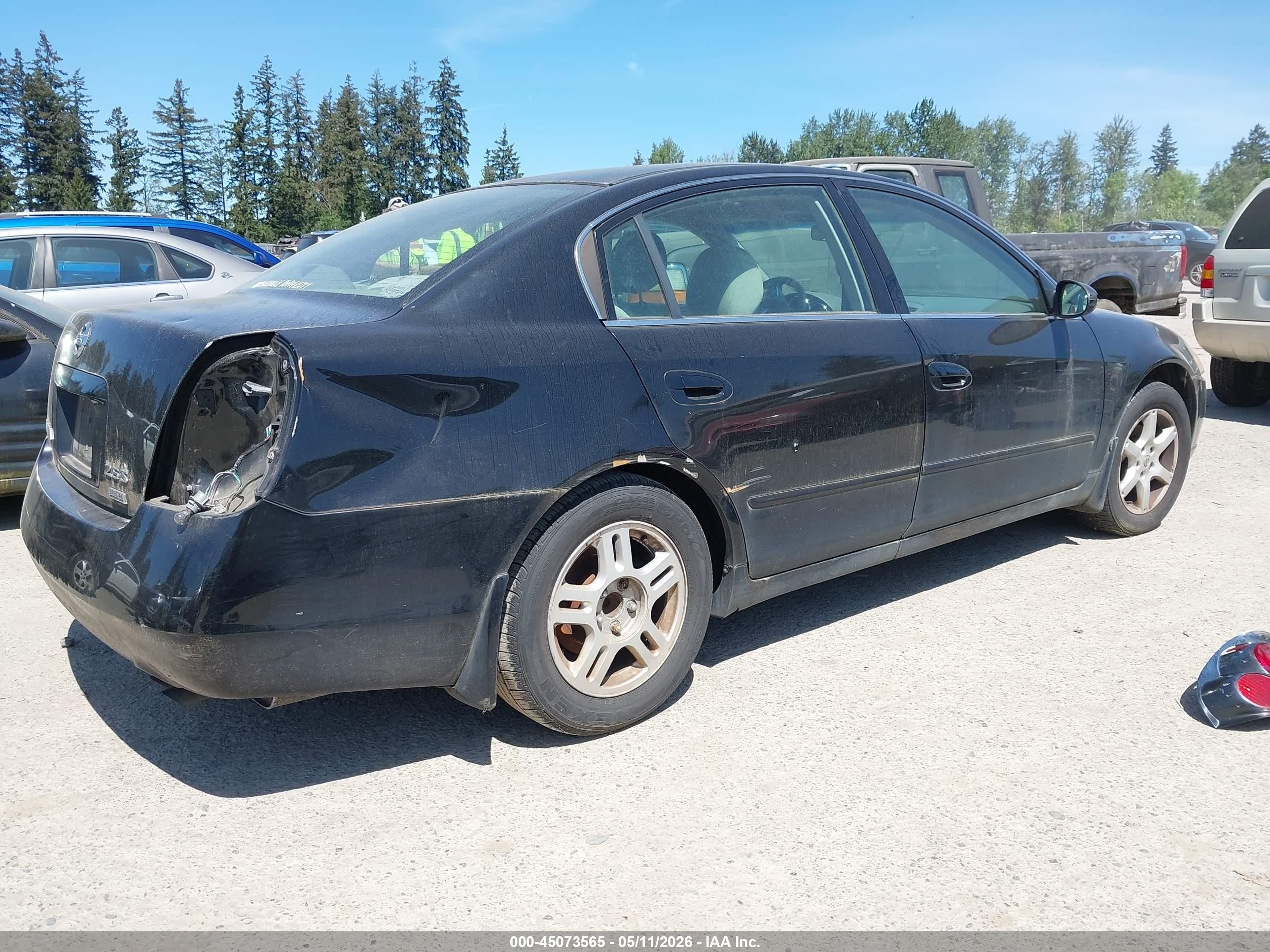 2006 Nissan Altima 2.5 S Black vin: 1N4AL11D16N407829