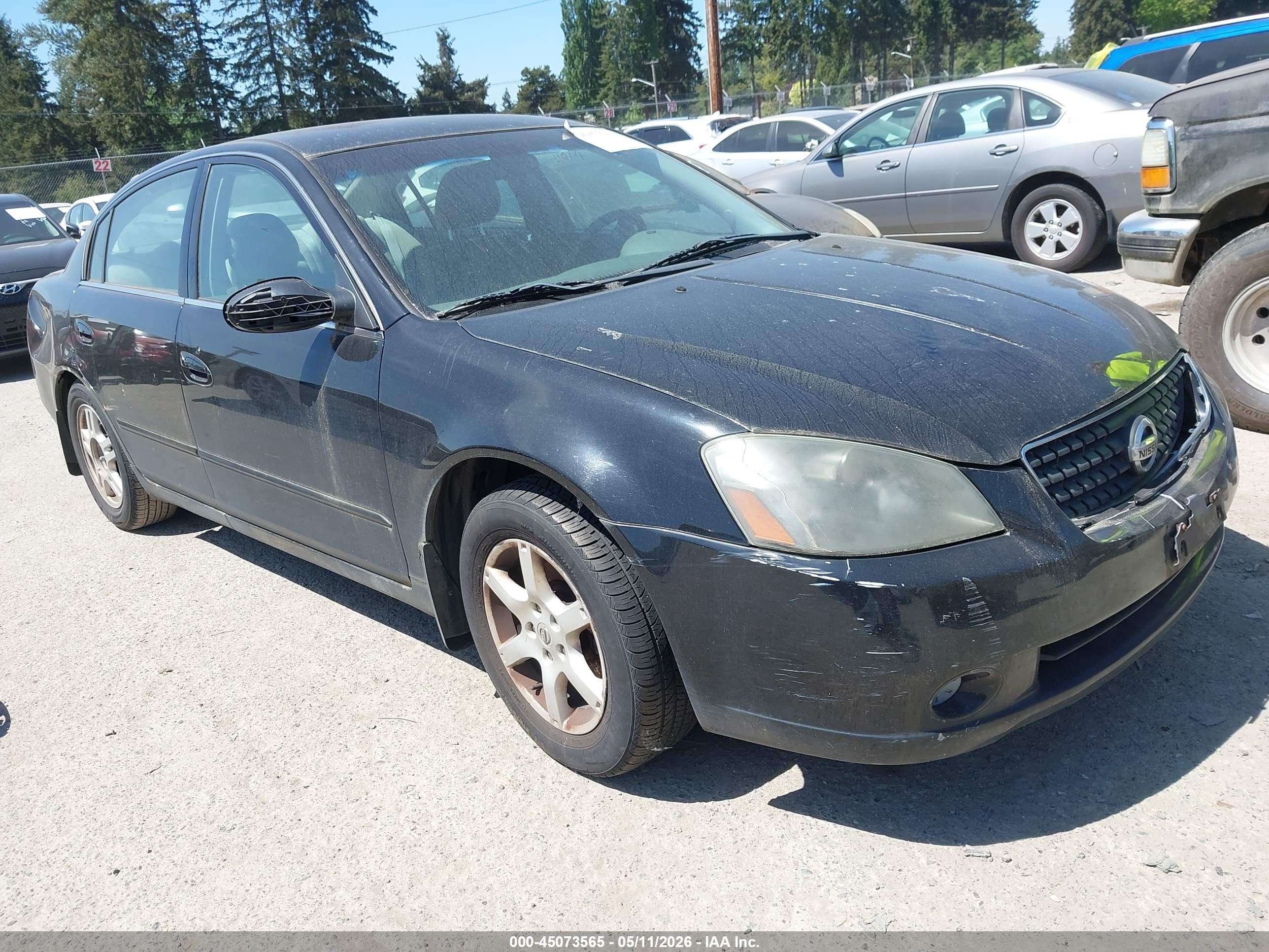 2006 Nissan Altima 2.5 S Black vin: 1N4AL11D16N407829