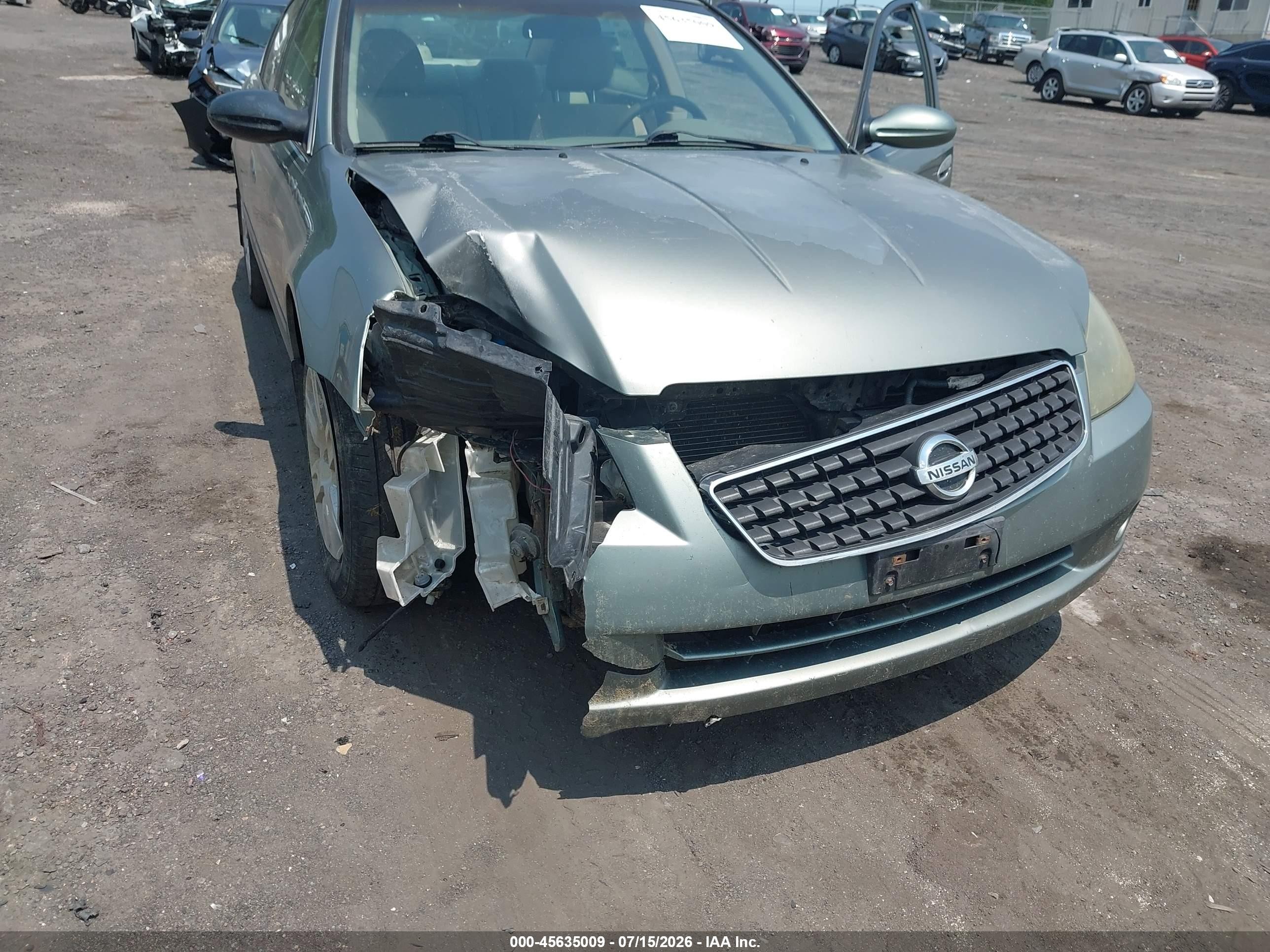 2006 Nissan Altima 2.5 S Green vin: 1N4AL11D16N411931