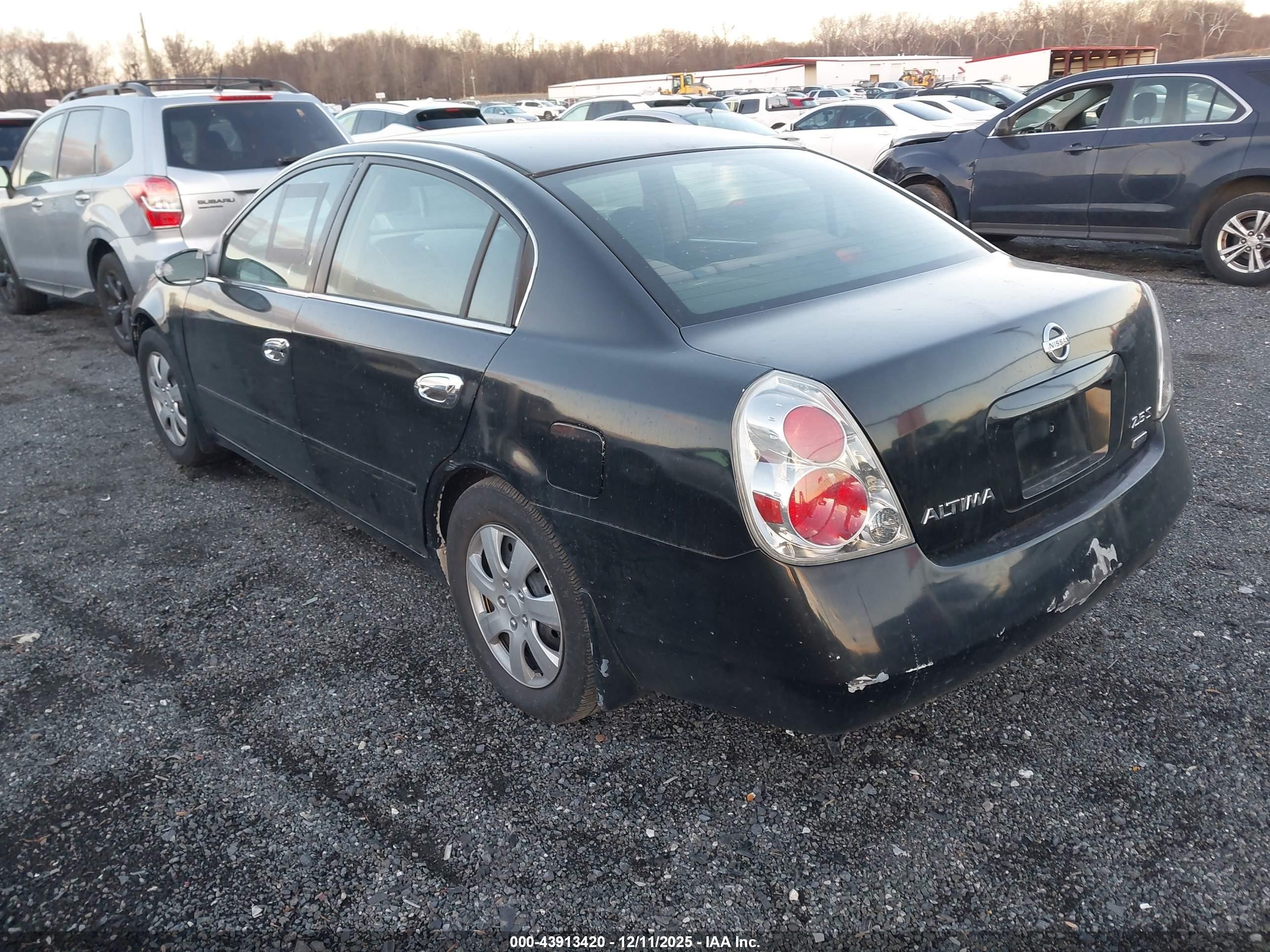 2006 Nissan Altima 2.5 S Black vin: 1N4AL11D16N449532