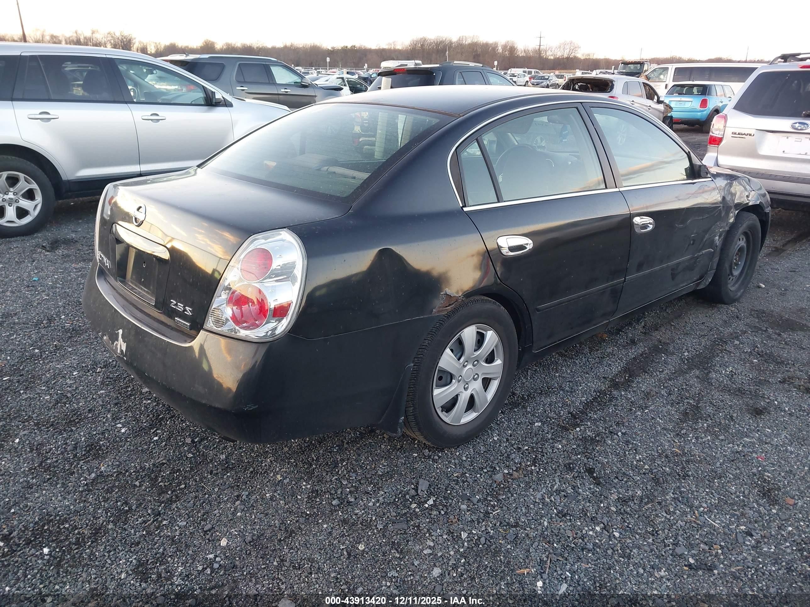 2006 Nissan Altima 2.5 S Black vin: 1N4AL11D16N449532