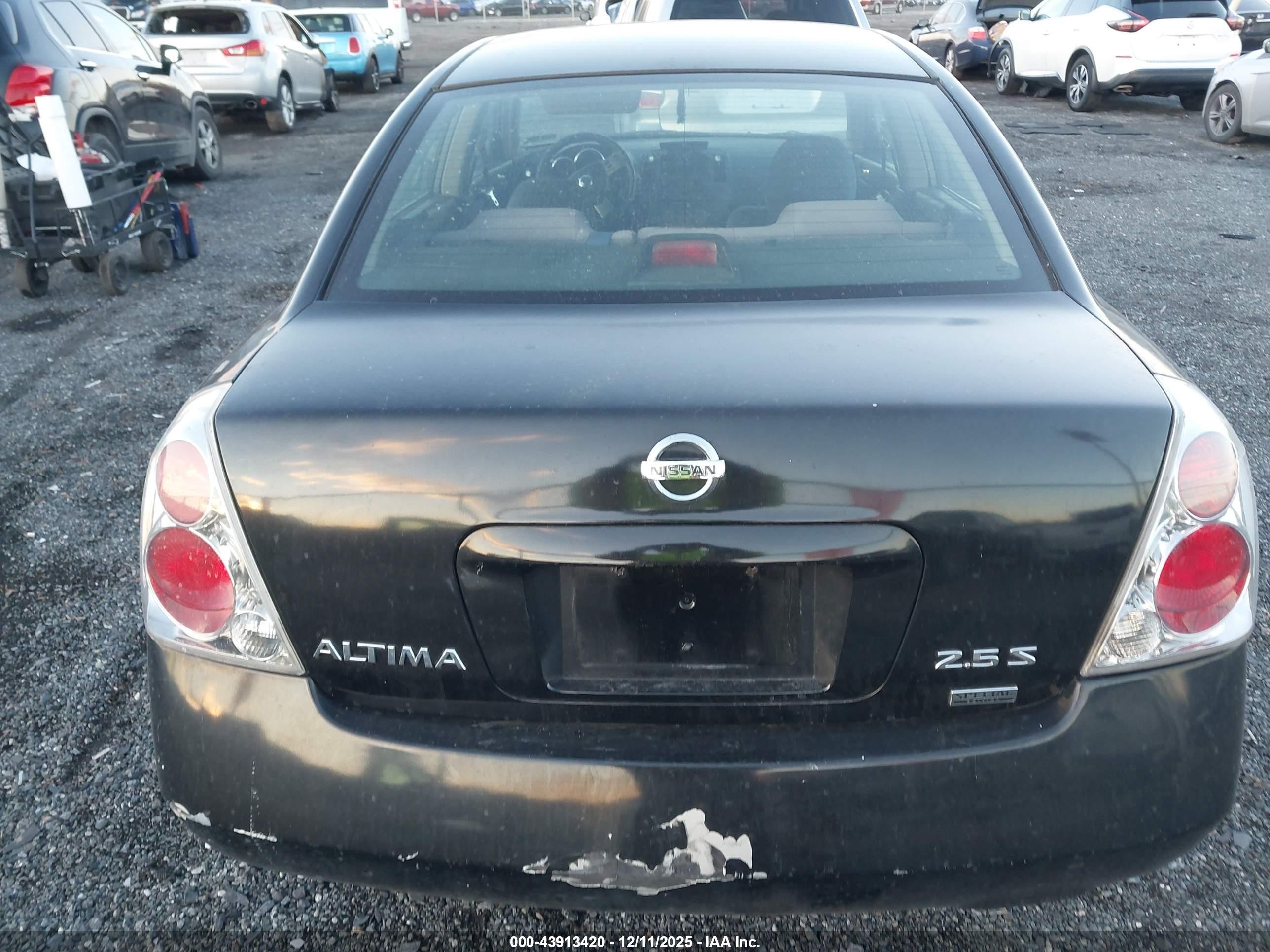 2006 Nissan Altima 2.5 S Black vin: 1N4AL11D16N449532