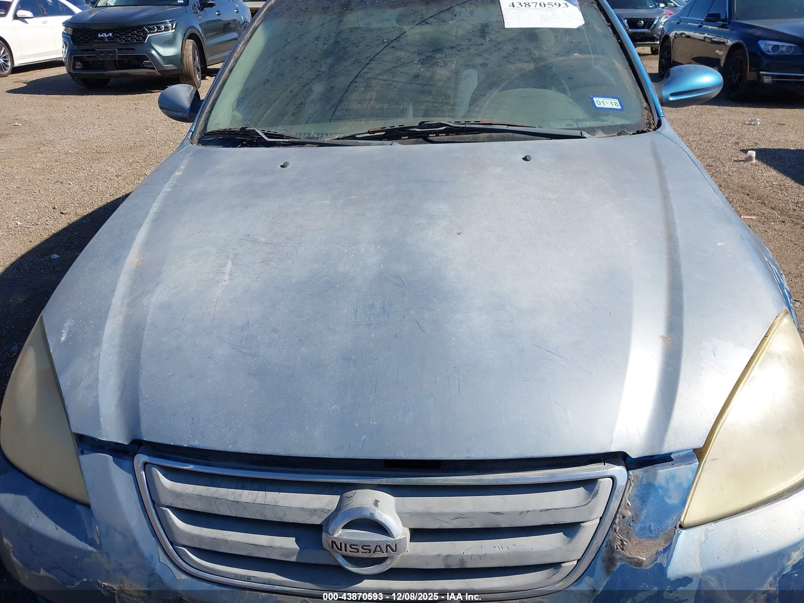 2003 Nissan Altima 2.5 S Blue vin: 1N4AL11D23C197510