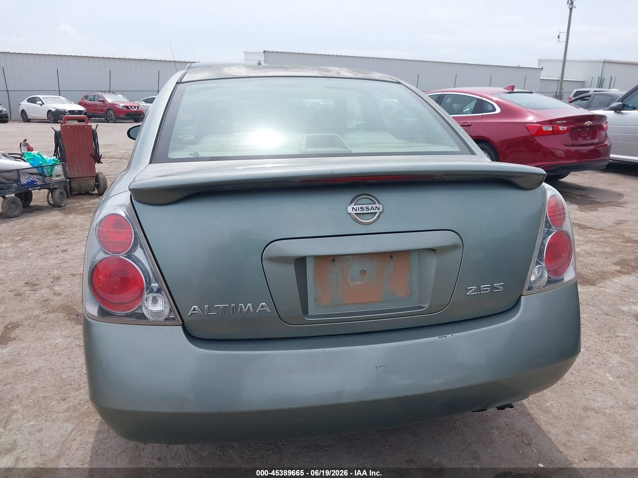 2005 Nissan Altima 2.5 S Green vin: 1N4AL11D25N440501