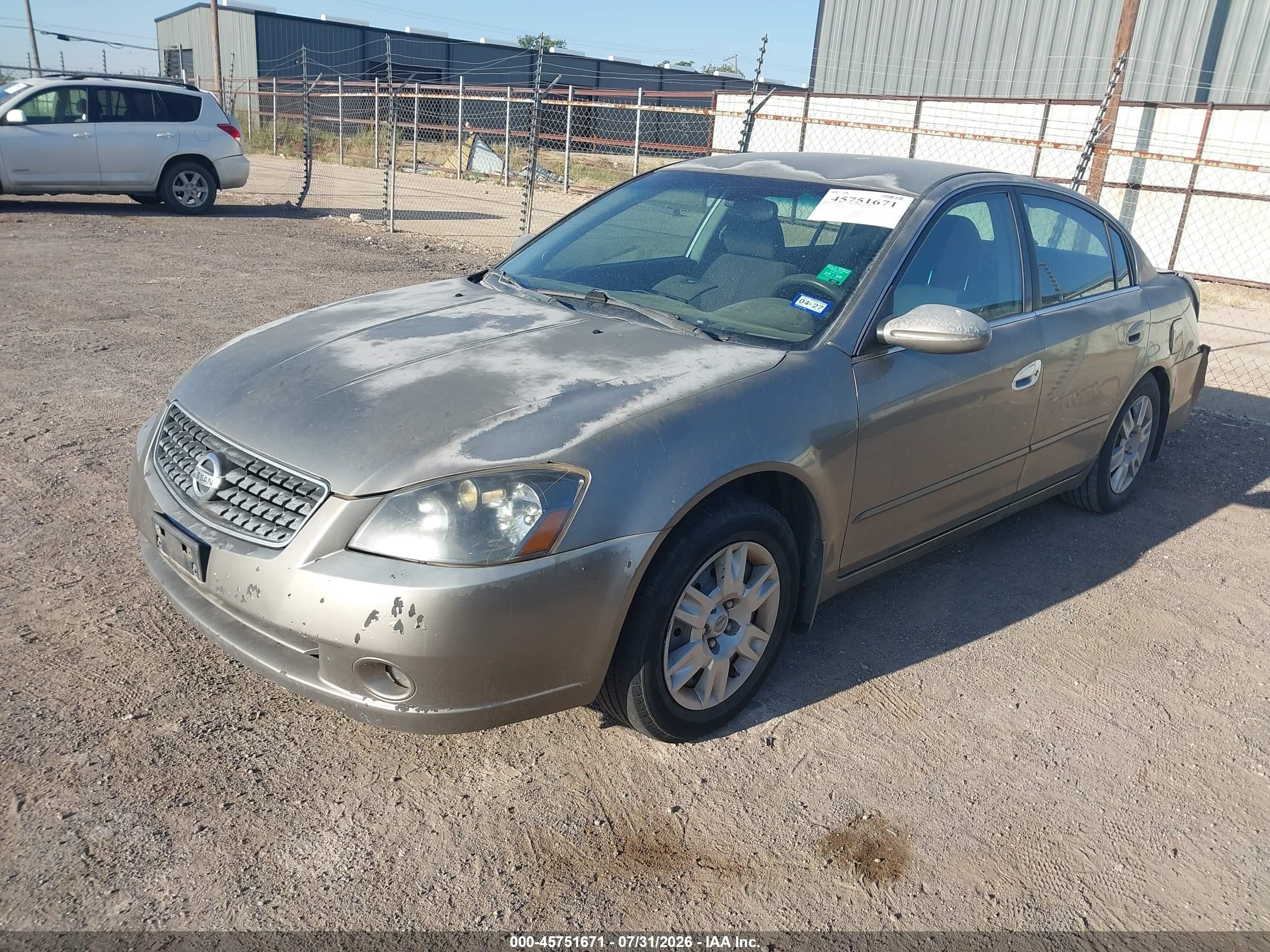 2005 Nissan Altima 2.5 S Gold vin: 1N4AL11D25N498205