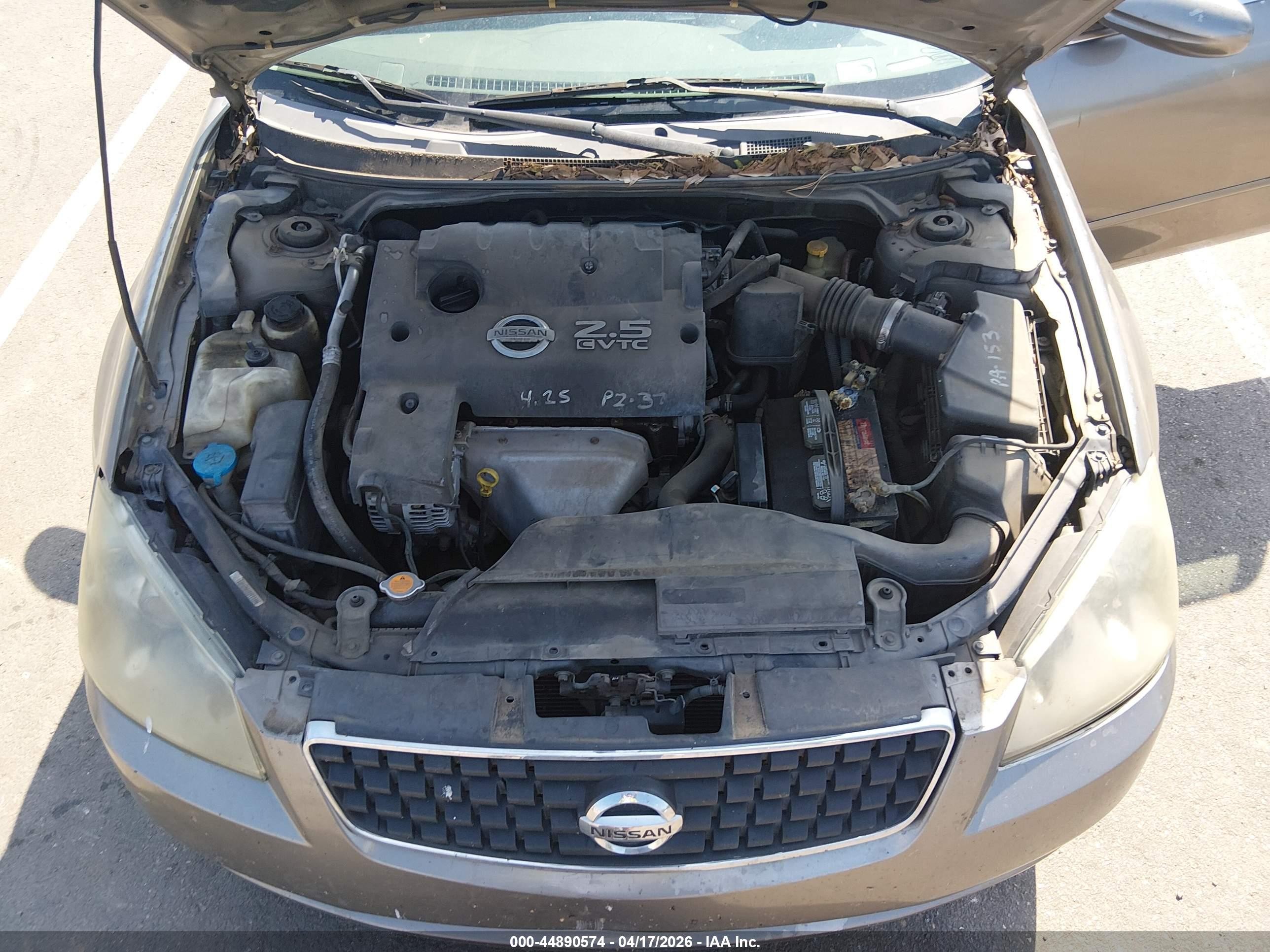 2006 Nissan Altima 2.5 S Серый vin: 1N4AL11D26C212141